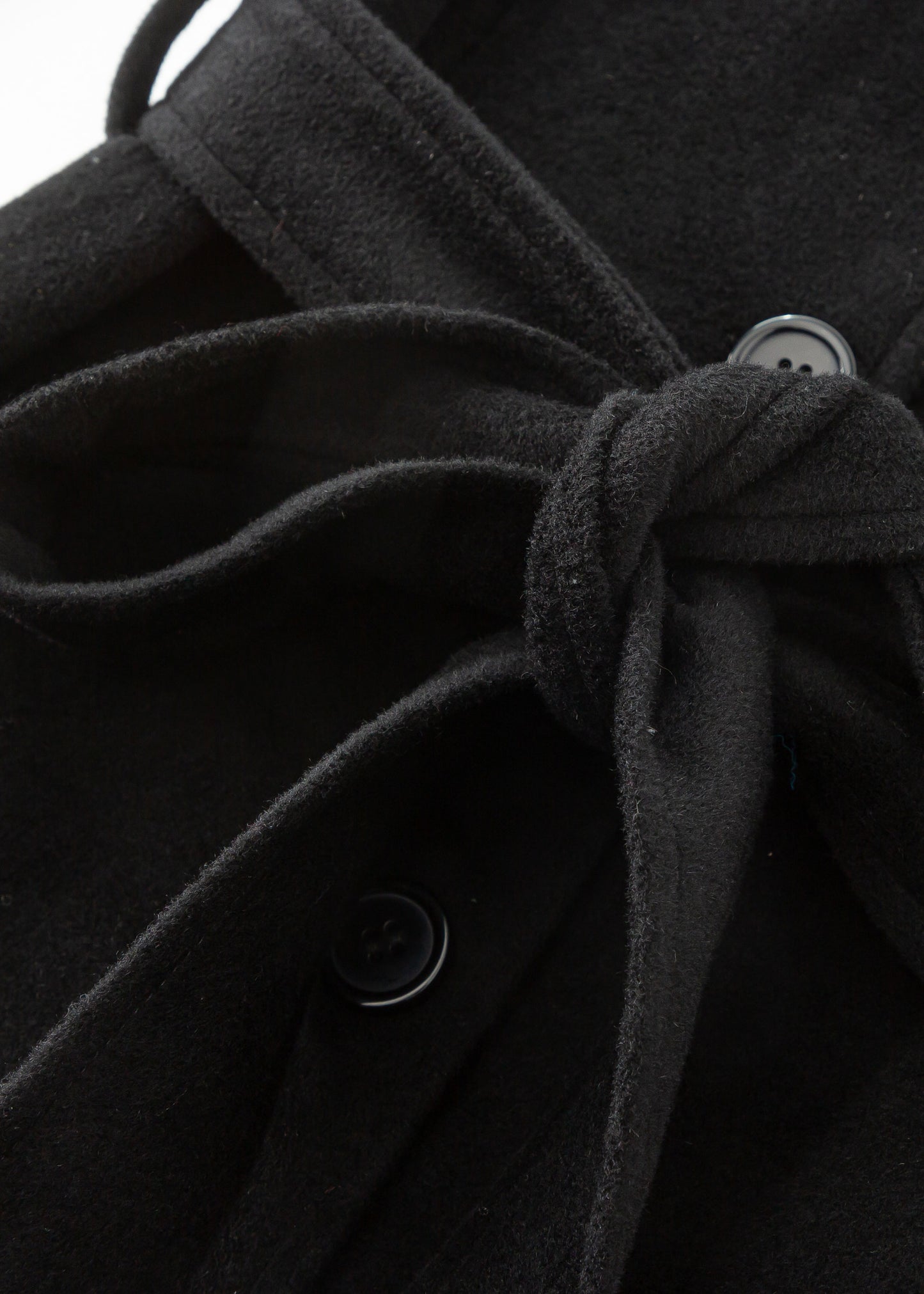 Hooded Wool Coat Women, Black Wool Coat C3560