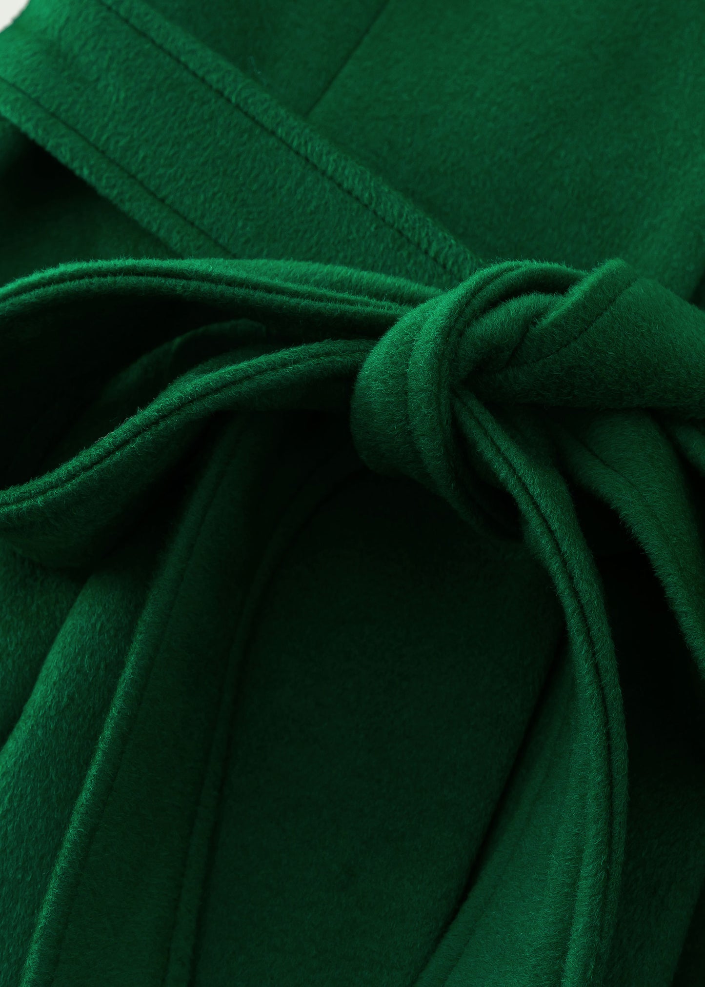 Green Wool Coat, Fit and Flare Coat, Long Wool Coat C3563