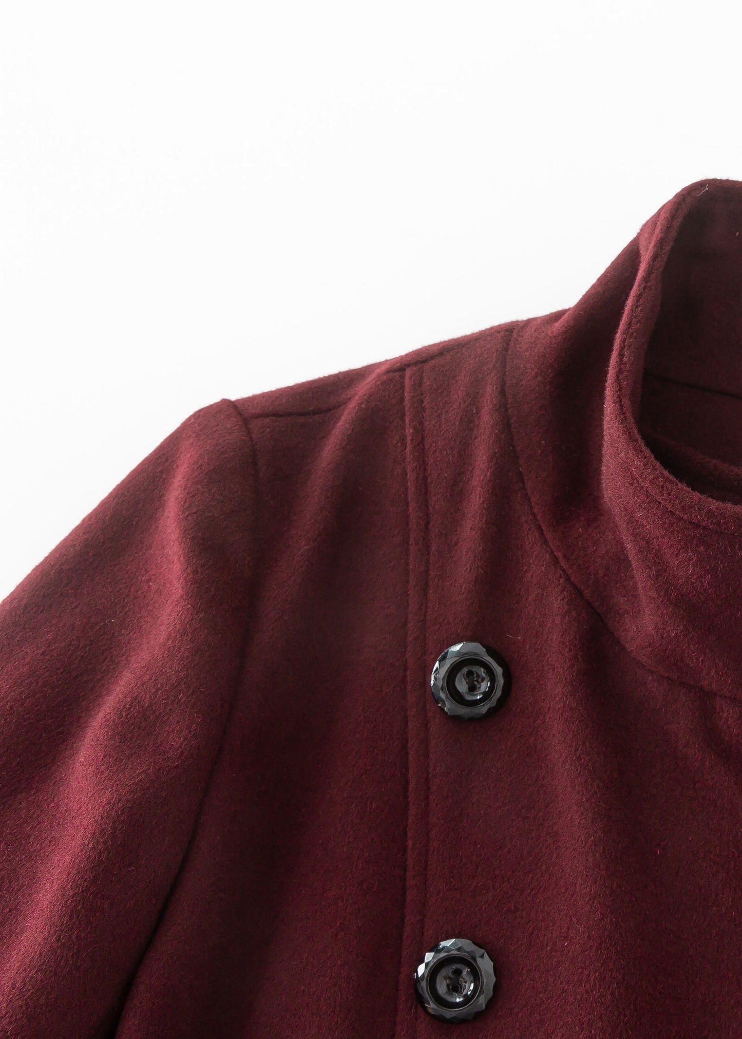 Wool Coat Women, Double Breasted Wool Coat C3566