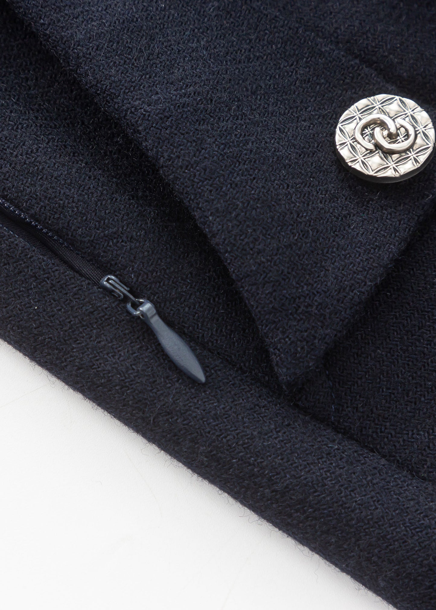 Navy Wool Skirt, Midi Skirt, Womens Skirt C3545