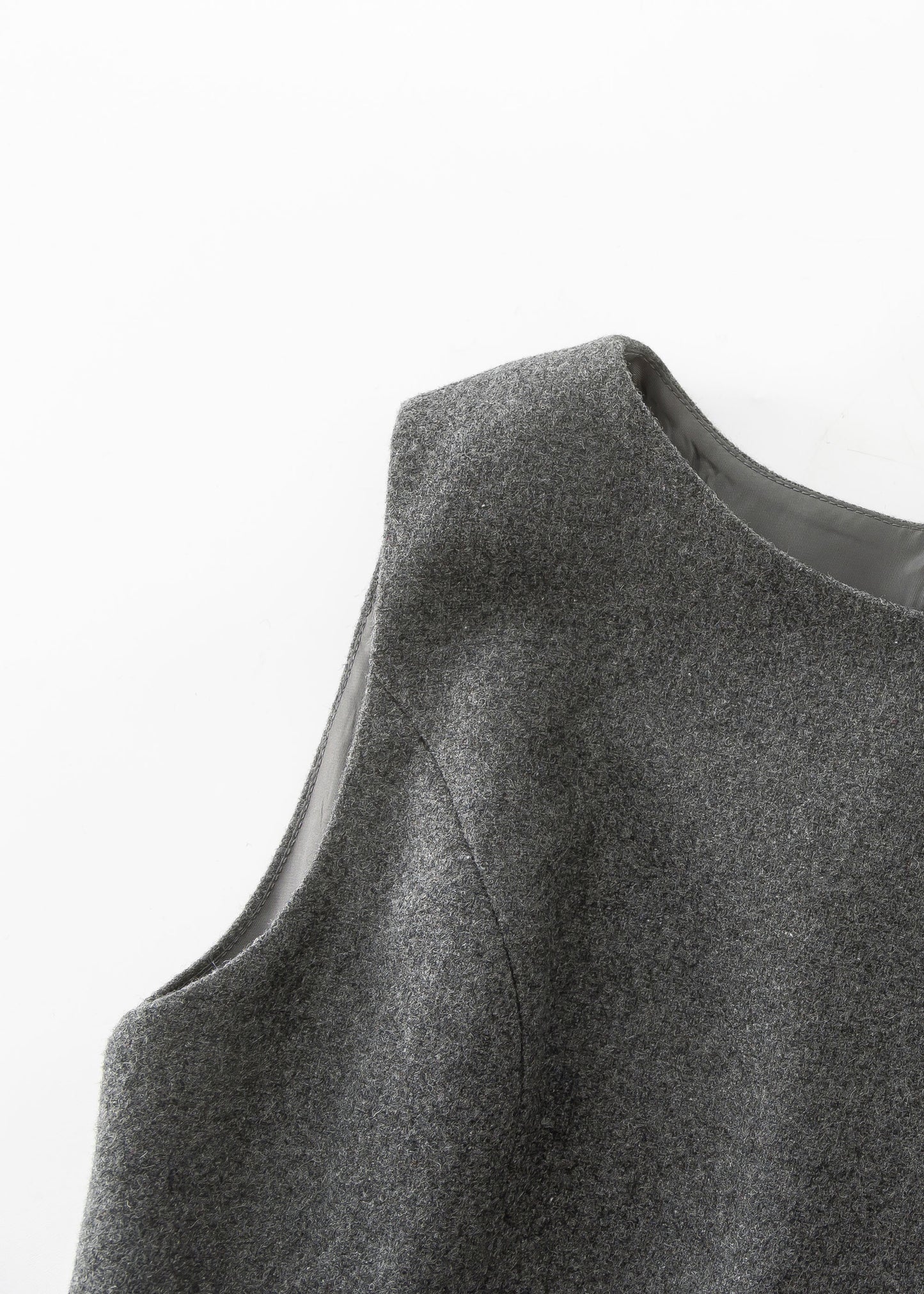 Wool Pinafore Dress, Gray Wool Dress C3546