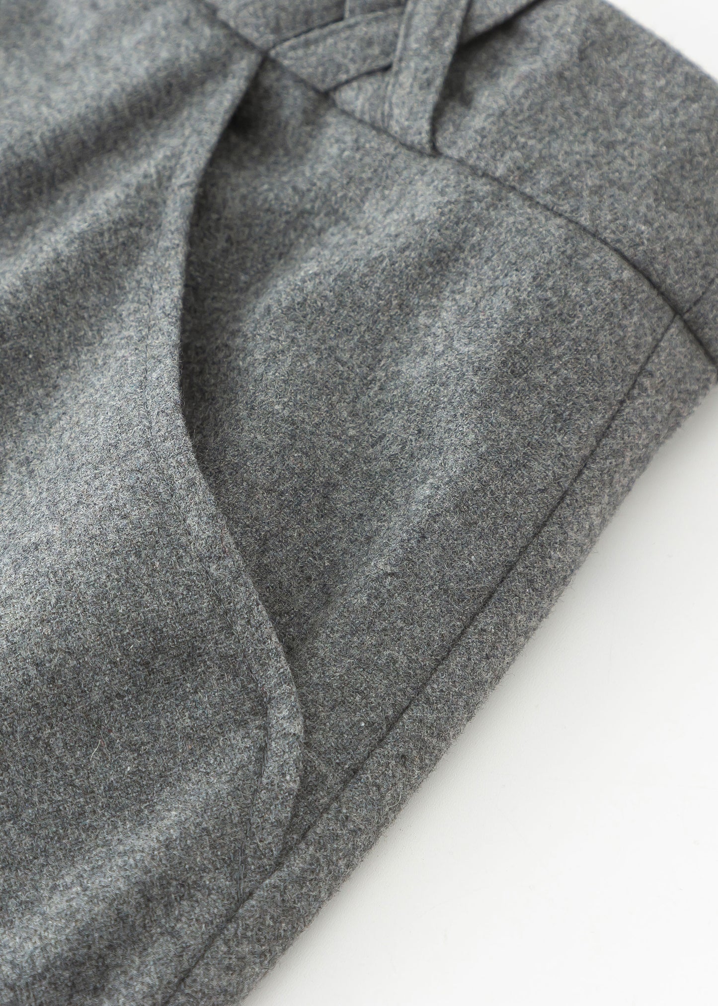 Long Gray Winter Wool Skirt C3555