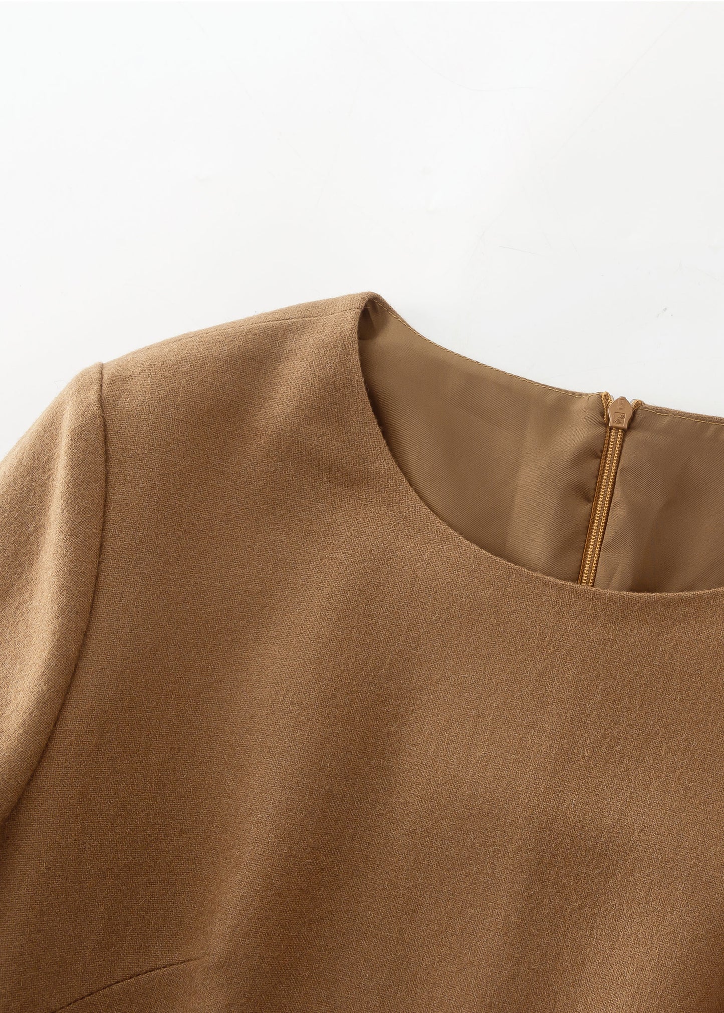 Midi Wool Dress, Belted Dress, Fit and Flare Dress C3543