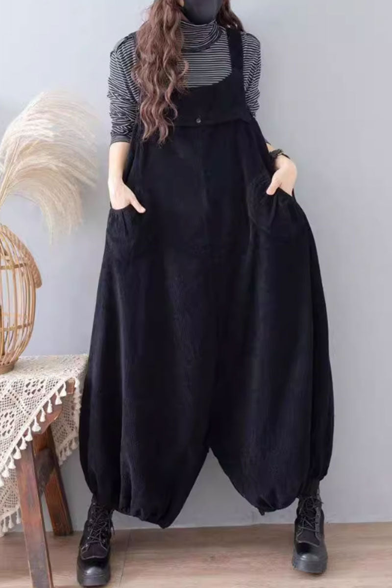 Plus size winter Casual Jumpsuit, Baggy Overalls C3803