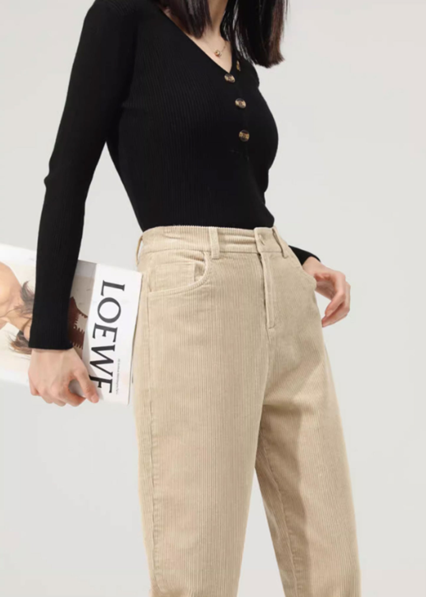 Tapered Corduroy Pants, Women's Corduroy Pants C3512