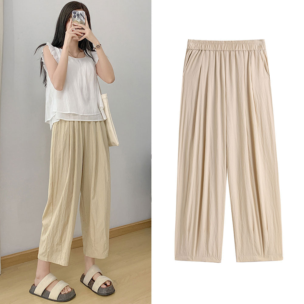 Loose fitting casual linen pant women c3871