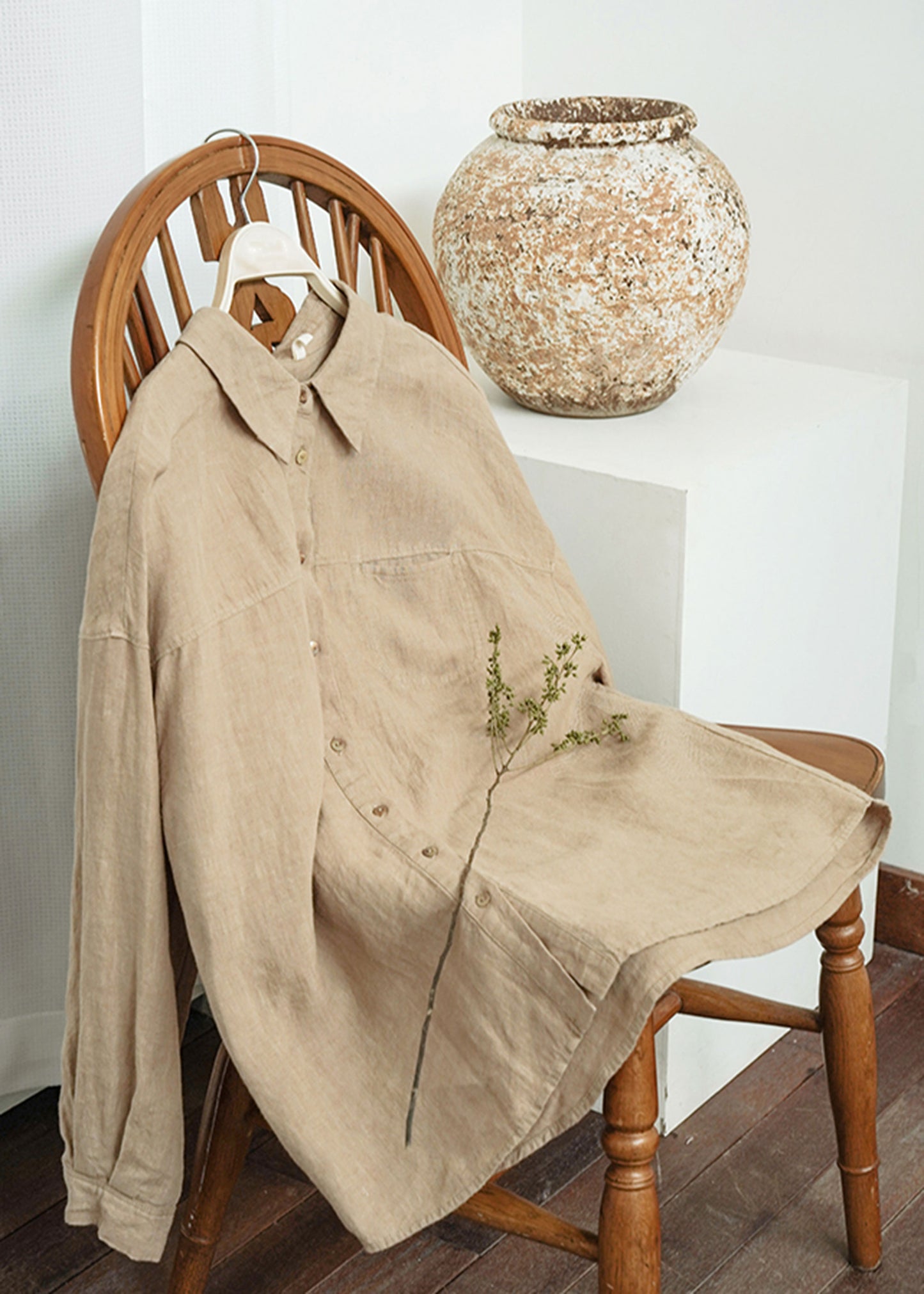 Classic Spring Button down linen shirt C3881