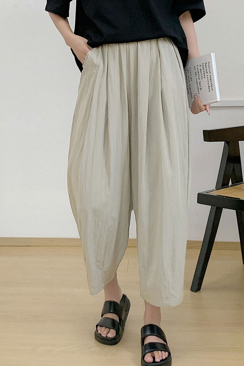Loose fitting casual linen pant women c3871