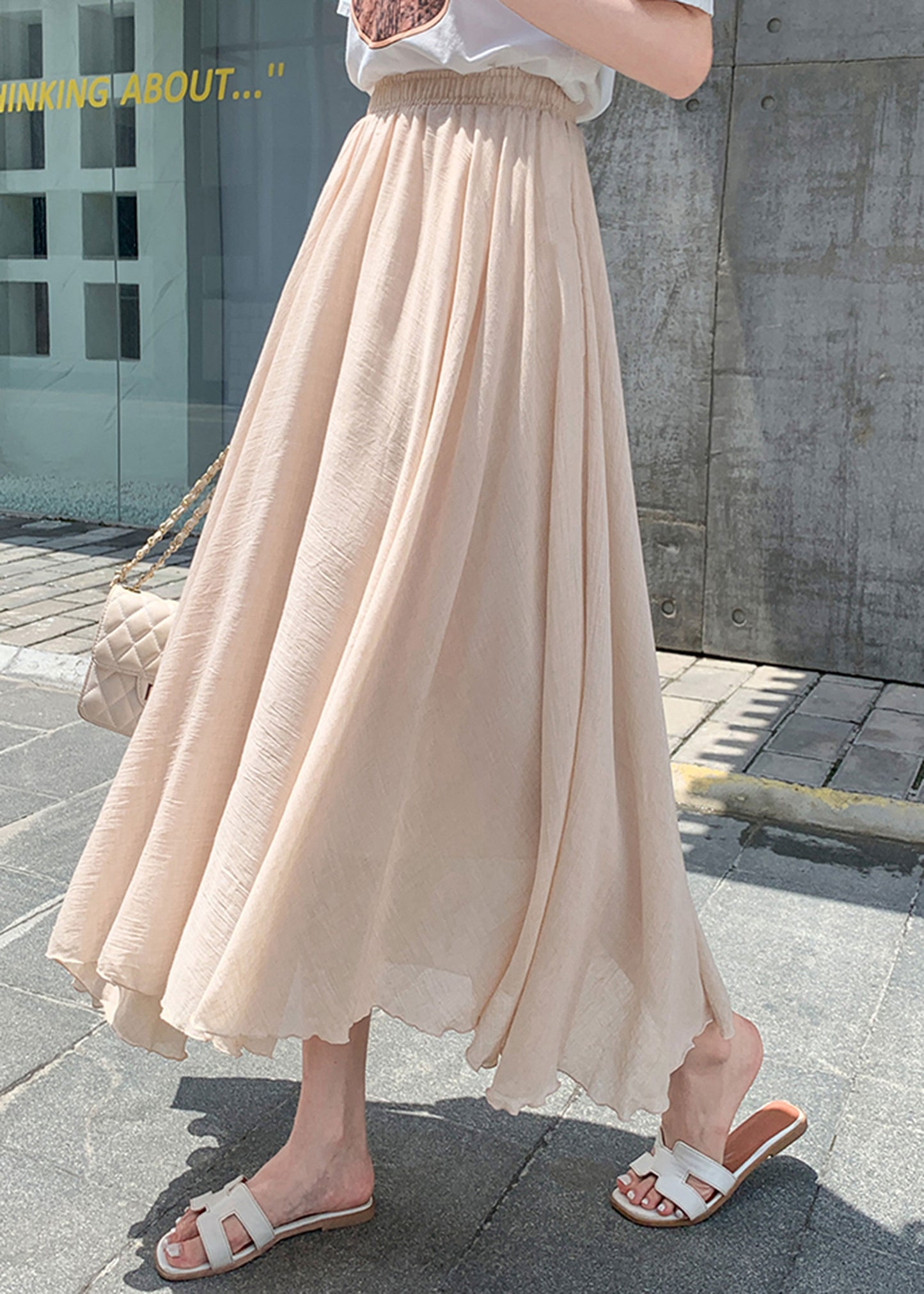 Long elasticated waist tulle skirt women c3883