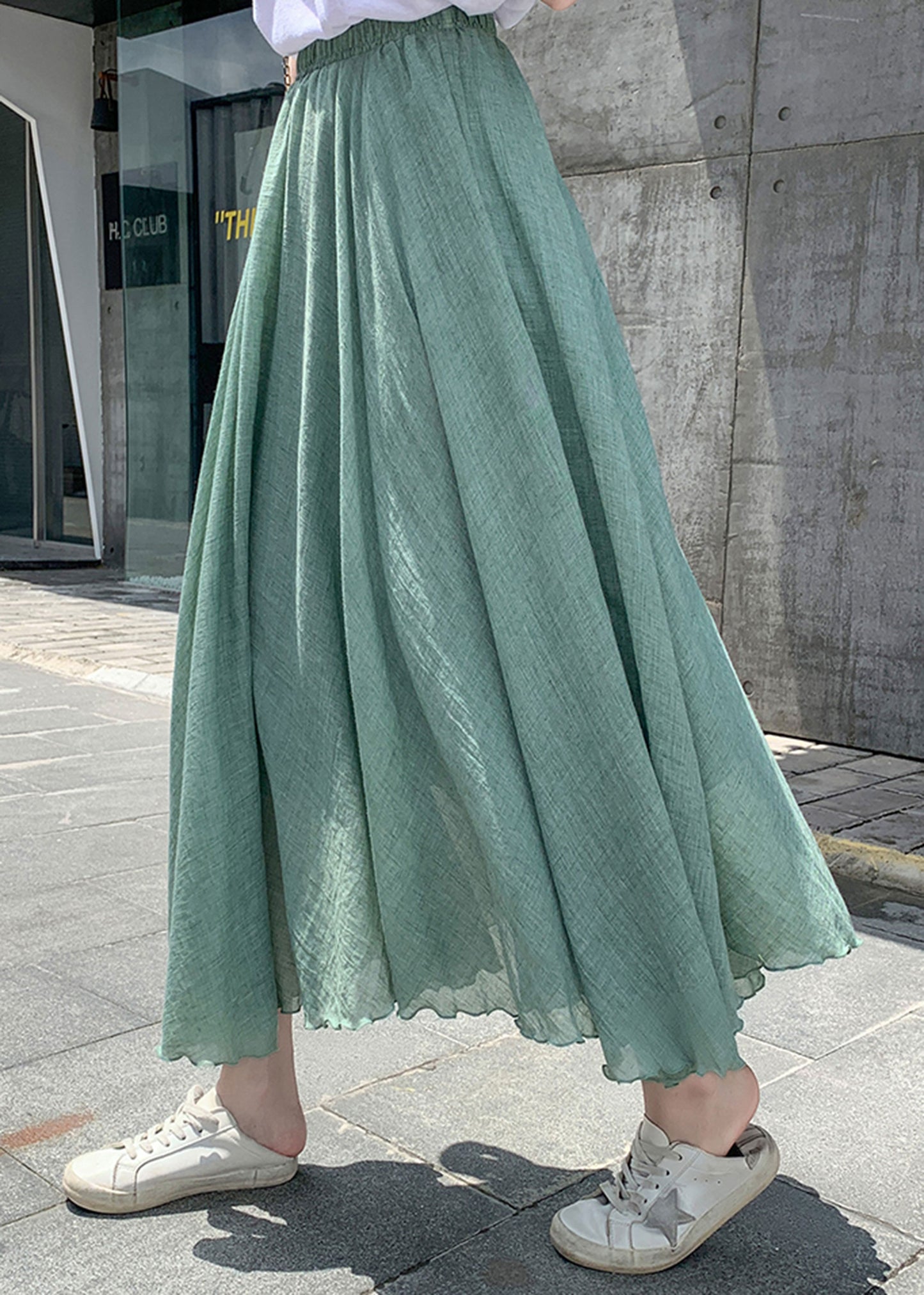 Long elasticated waist tulle skirt women c3883
