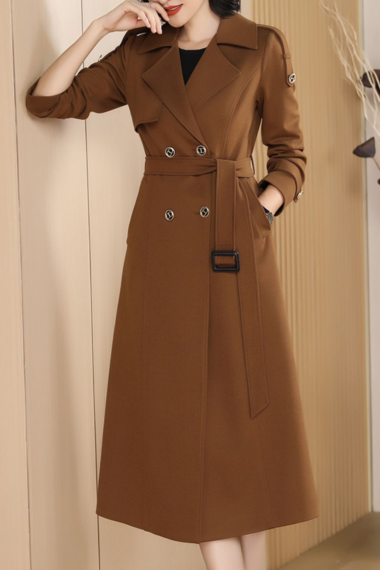 Autumn and winter wool coat C4209