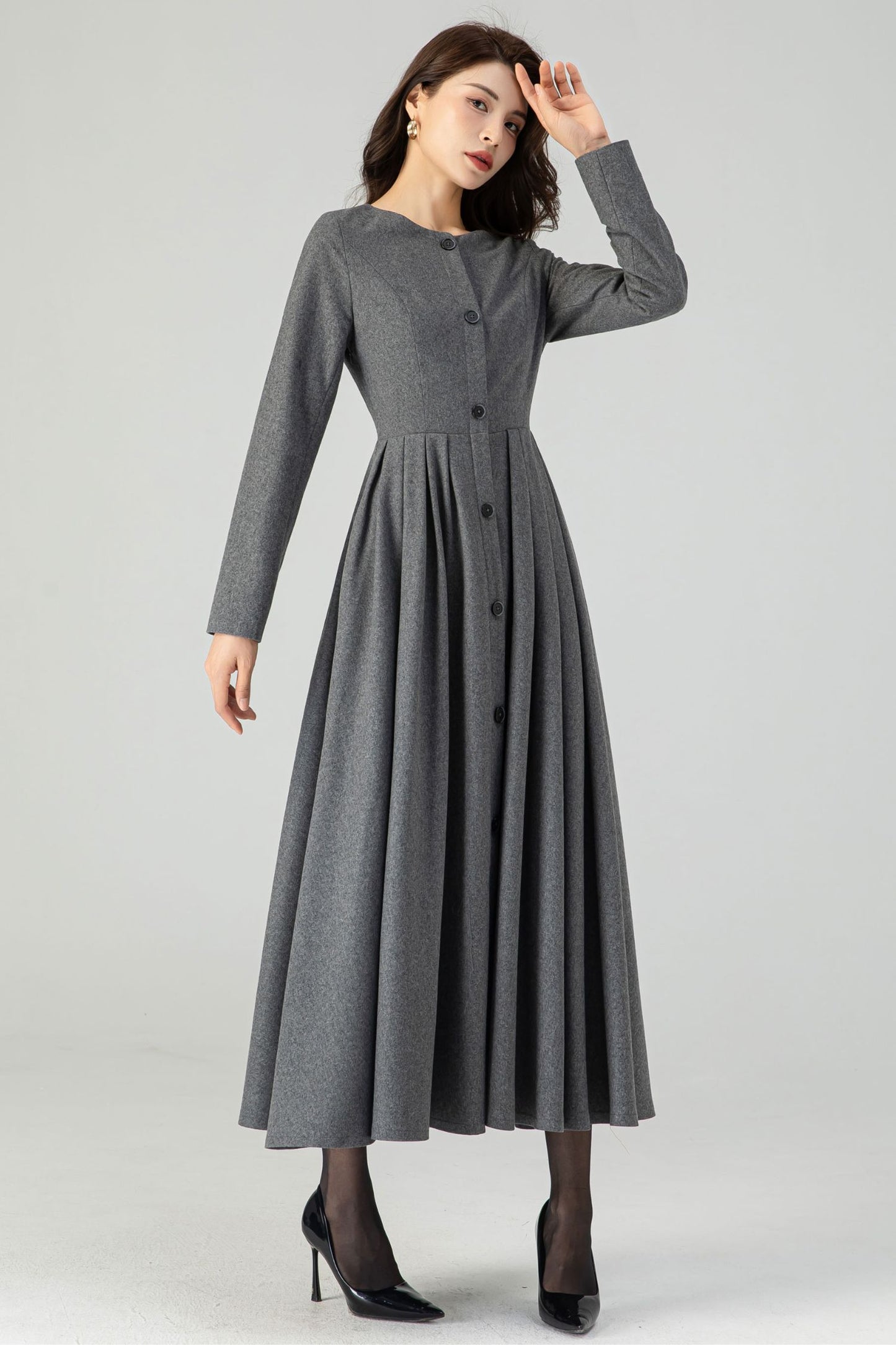 Midi Button Front Dress C3614-Size S US6 #CK2301167