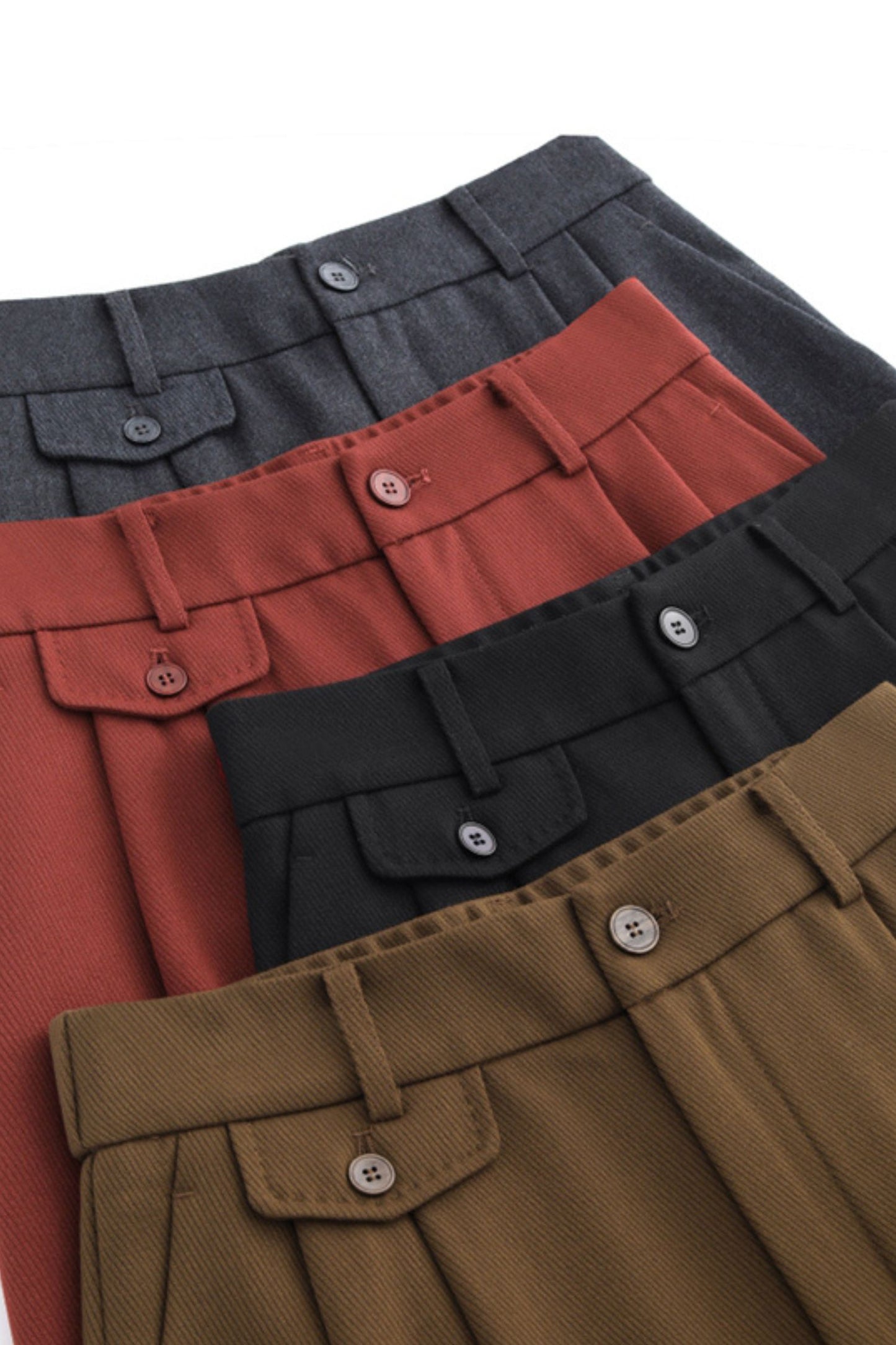 Wide leg winter long wool pants c5084