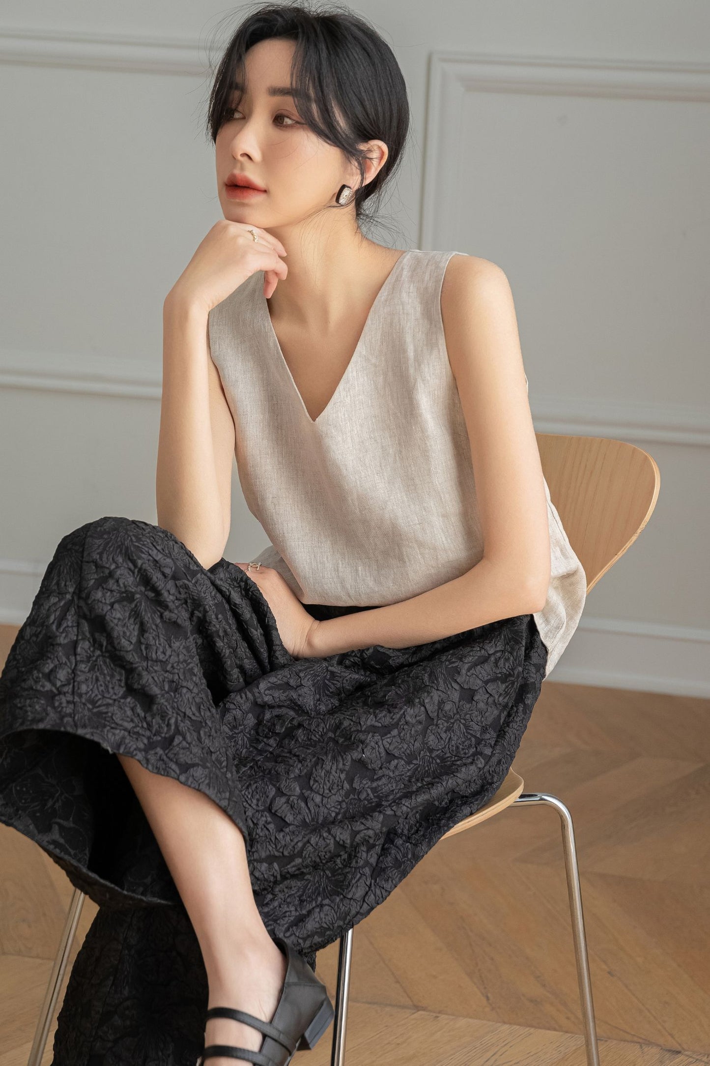 Women's Casual Loose Linen Vest C3199