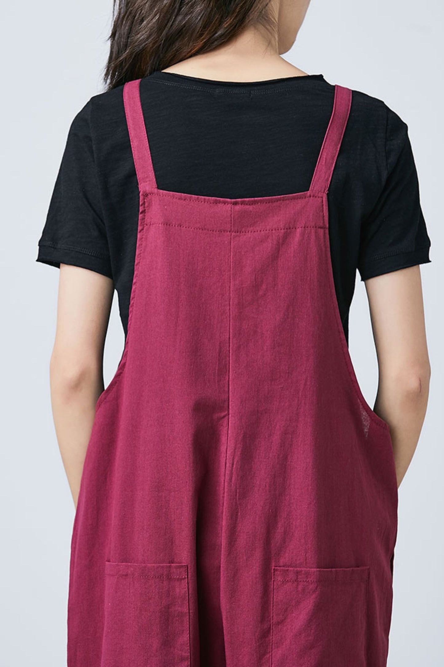 Women Casual Linen Jumpsuits Overalls Pants C1692