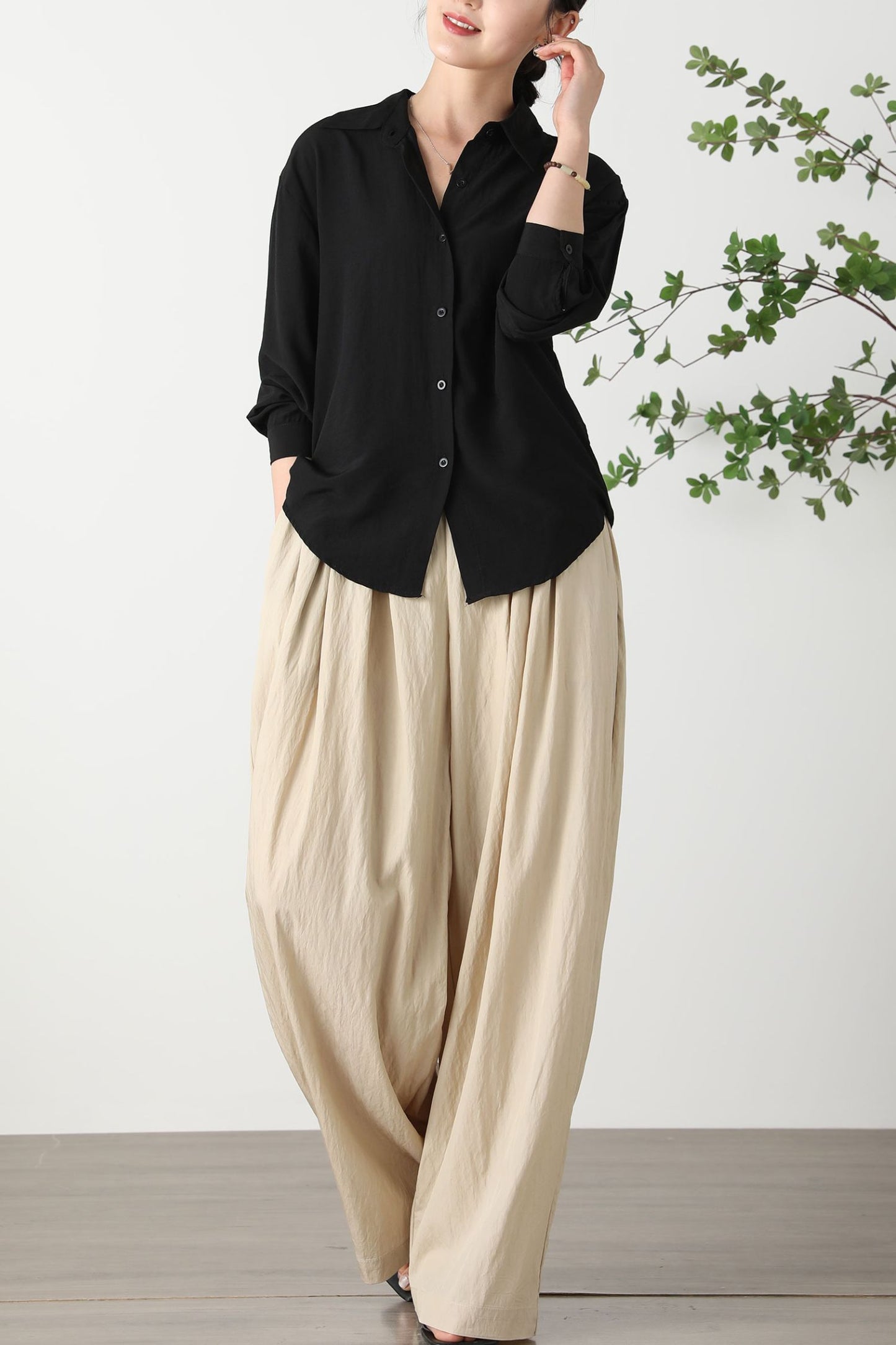 Summer Cotton Wide Leg Pants C3252