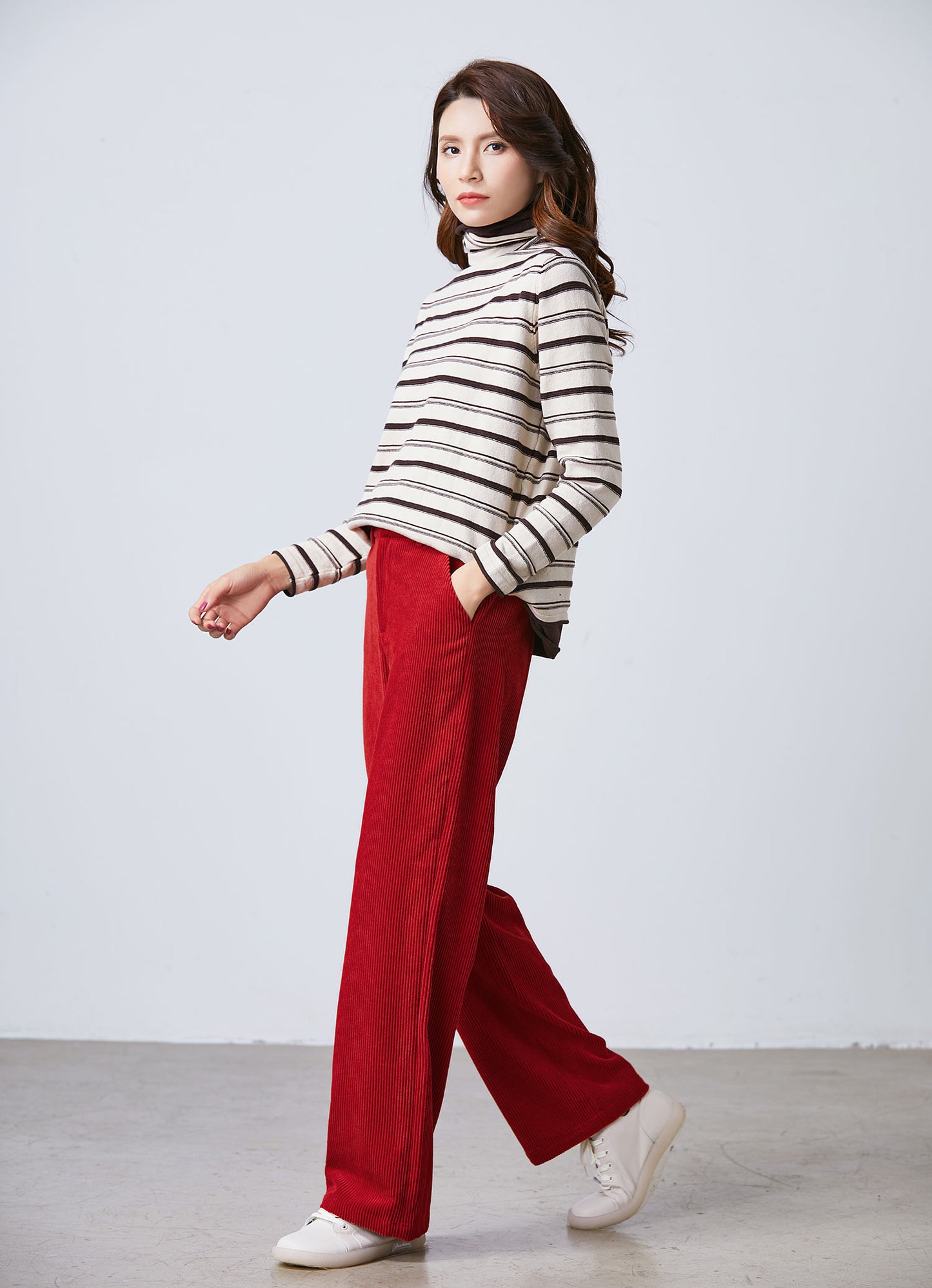 Corduroy palazzo pants, Corduroy pants women C1708