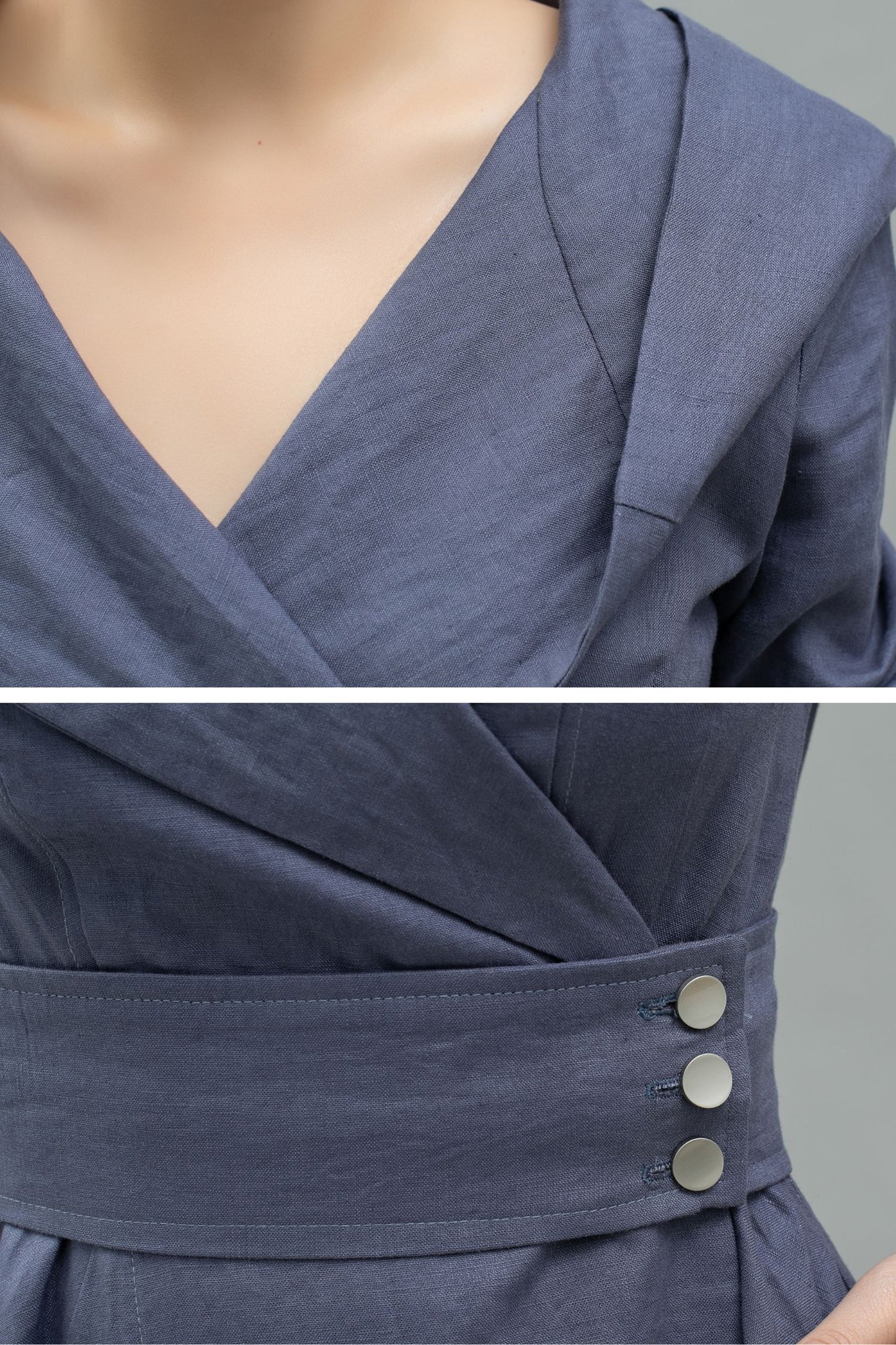 Elegant Hooded Long Linen jackets C4744