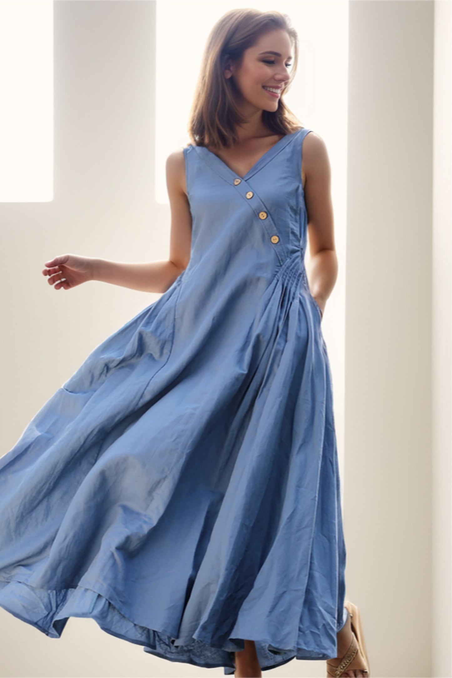 Casual Summer Sleeveless dress C256