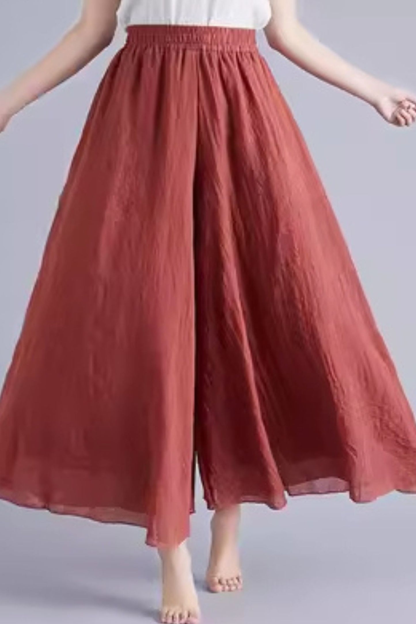cotton linen wide-legged casual pants TT0053