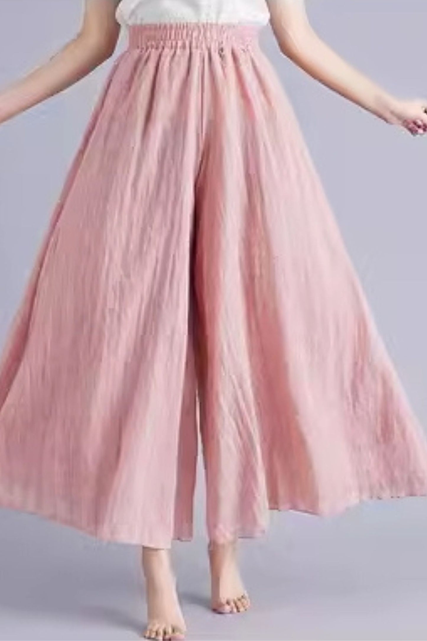 cotton linen wide-legged casual pants TT0053