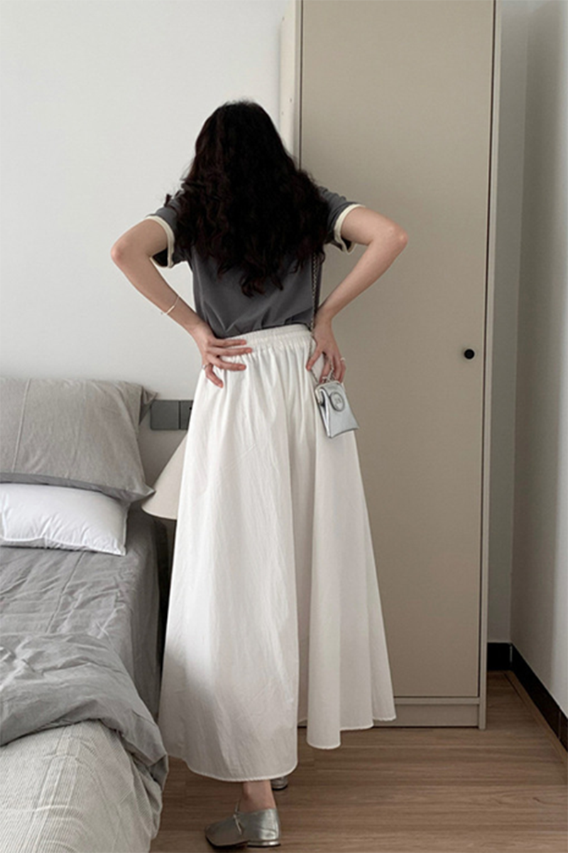 Women's white midi skirt C3341