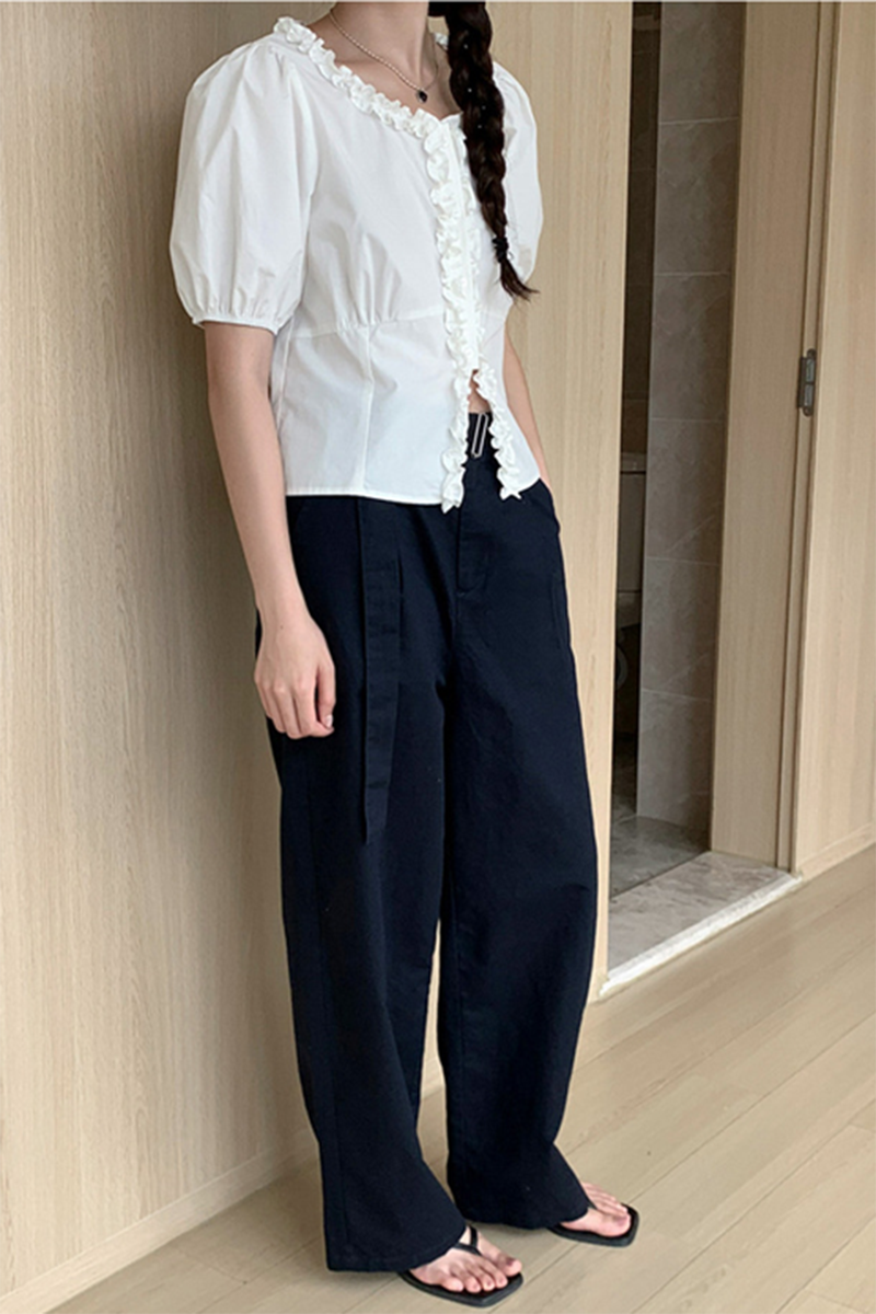 Summer wide leg casual pants C3371