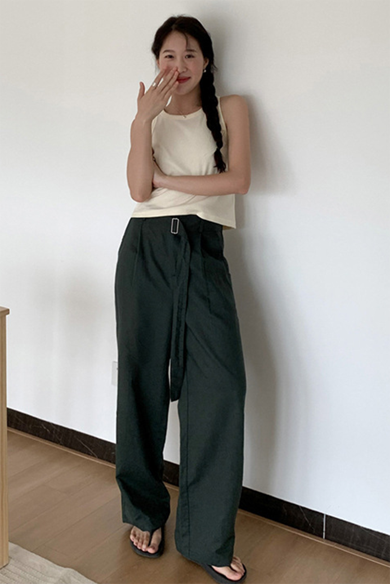 Summer wide leg casual pants C3371