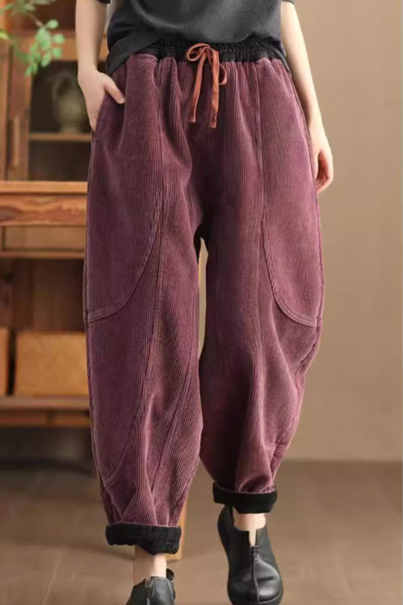 winter warm corduroy long pants C3806