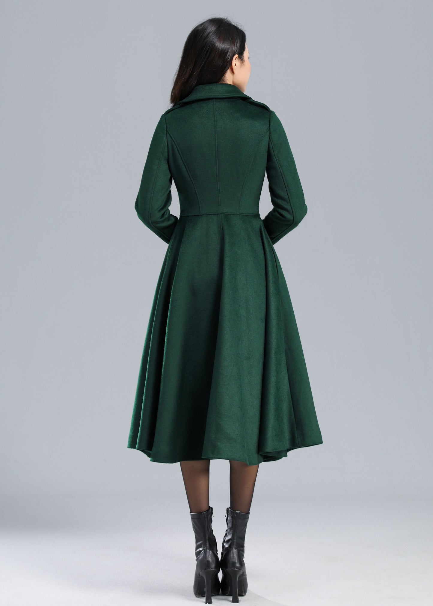 Vintage Inspired Swing Long Princess Coat C4403