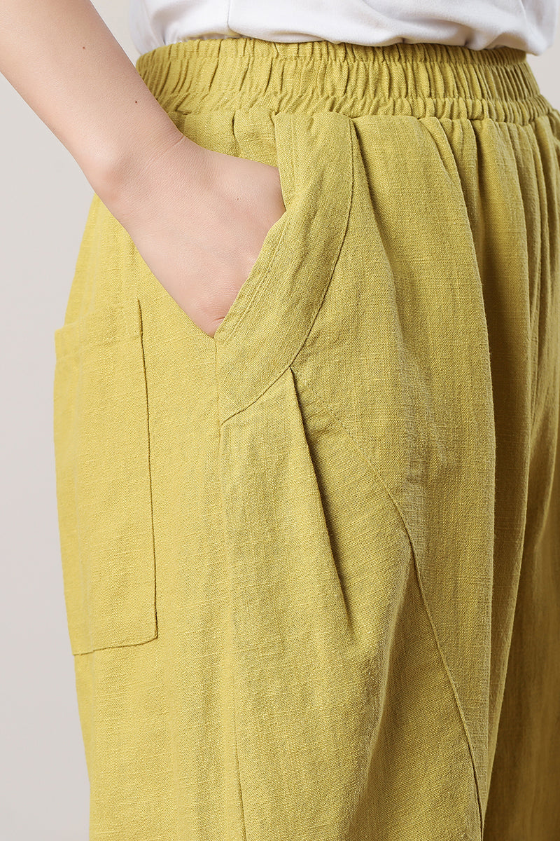 Women's Long Casual Linen Pants C3284-Size S #CK2300485