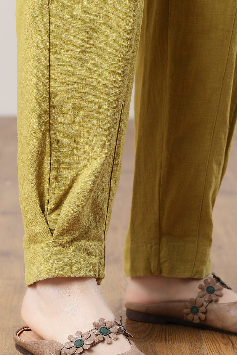 Women's Long Casual Linen Pants C3284-Size S #CK2300485
