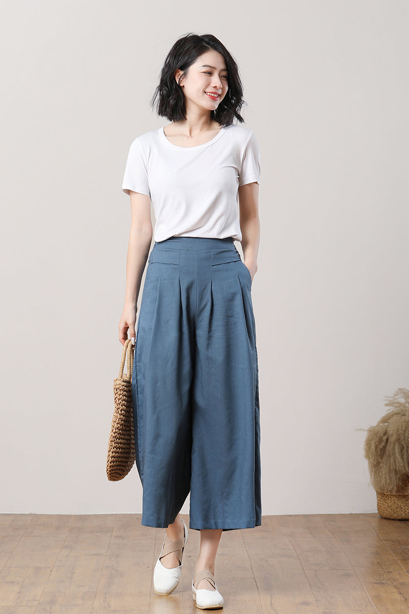 Women's Summer Wide Leg Pants C3285-Size M #CK2300488