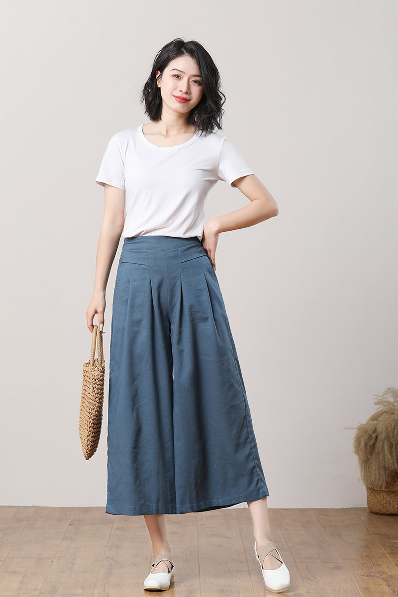 Women's Summer Wide Leg Pants C3285-Size M #CK2300488