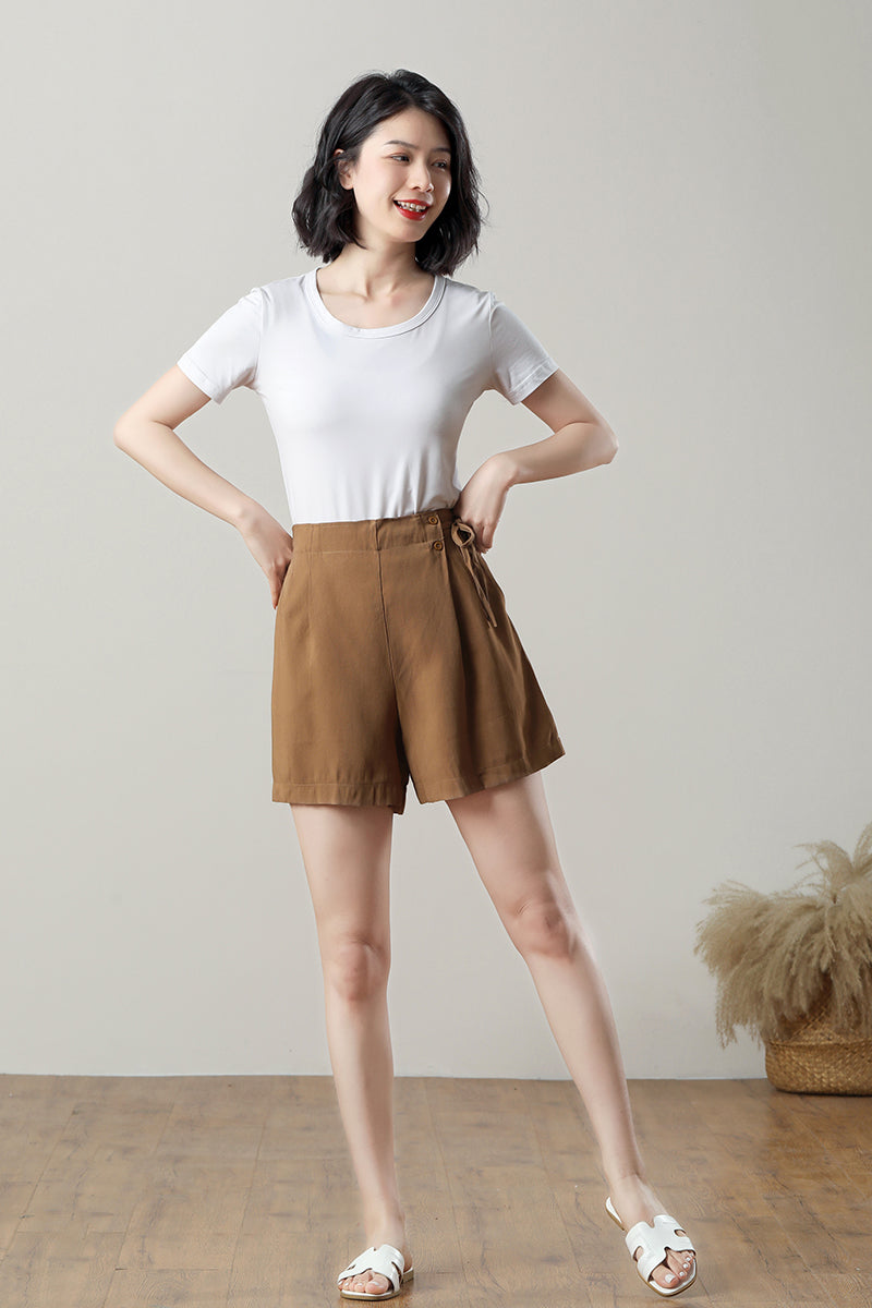 Summer Womens Brown Shorts C3232 #CK2300361