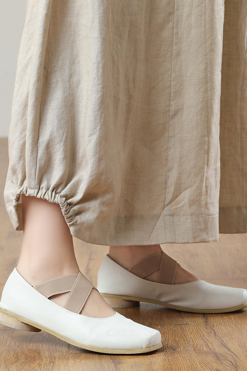 Long Elastic Waist Linen Skirt C3211-Size XS #CK2300117