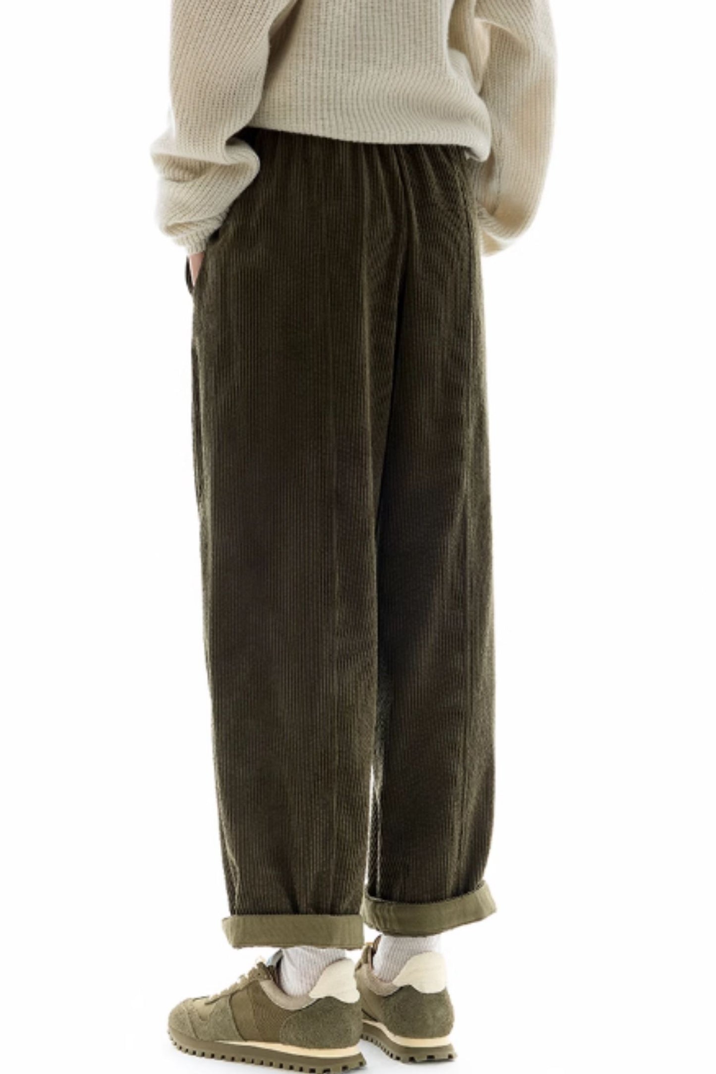 Wide leg long corduroy pants C5120