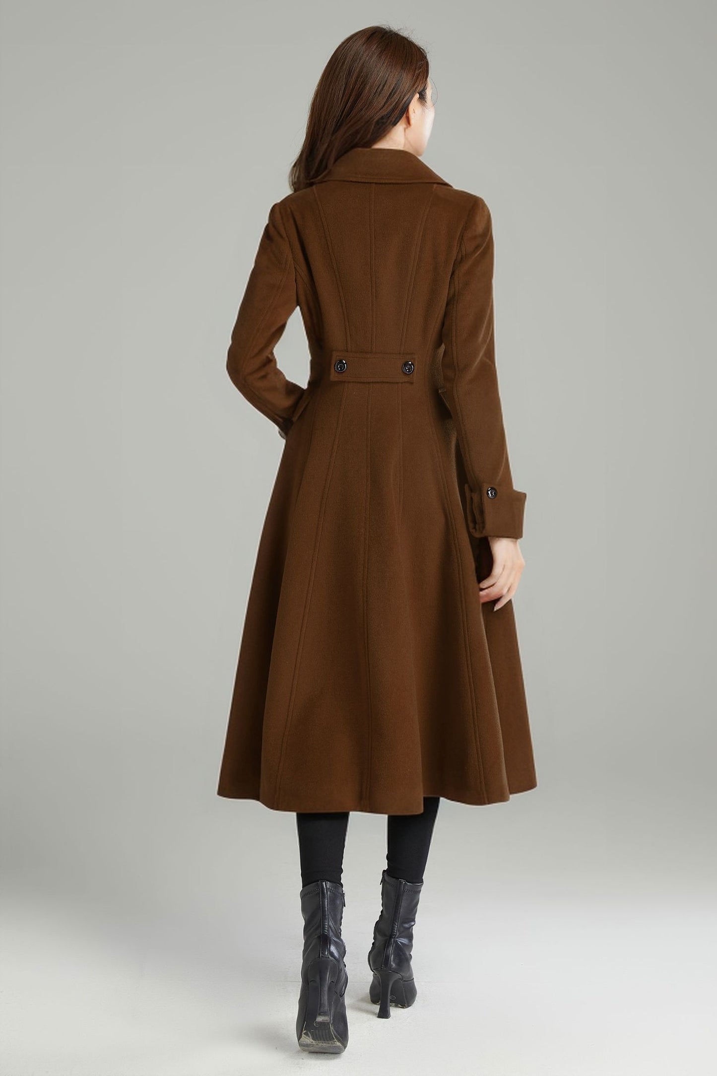 Autumn Winter Red Wool Coat C2996