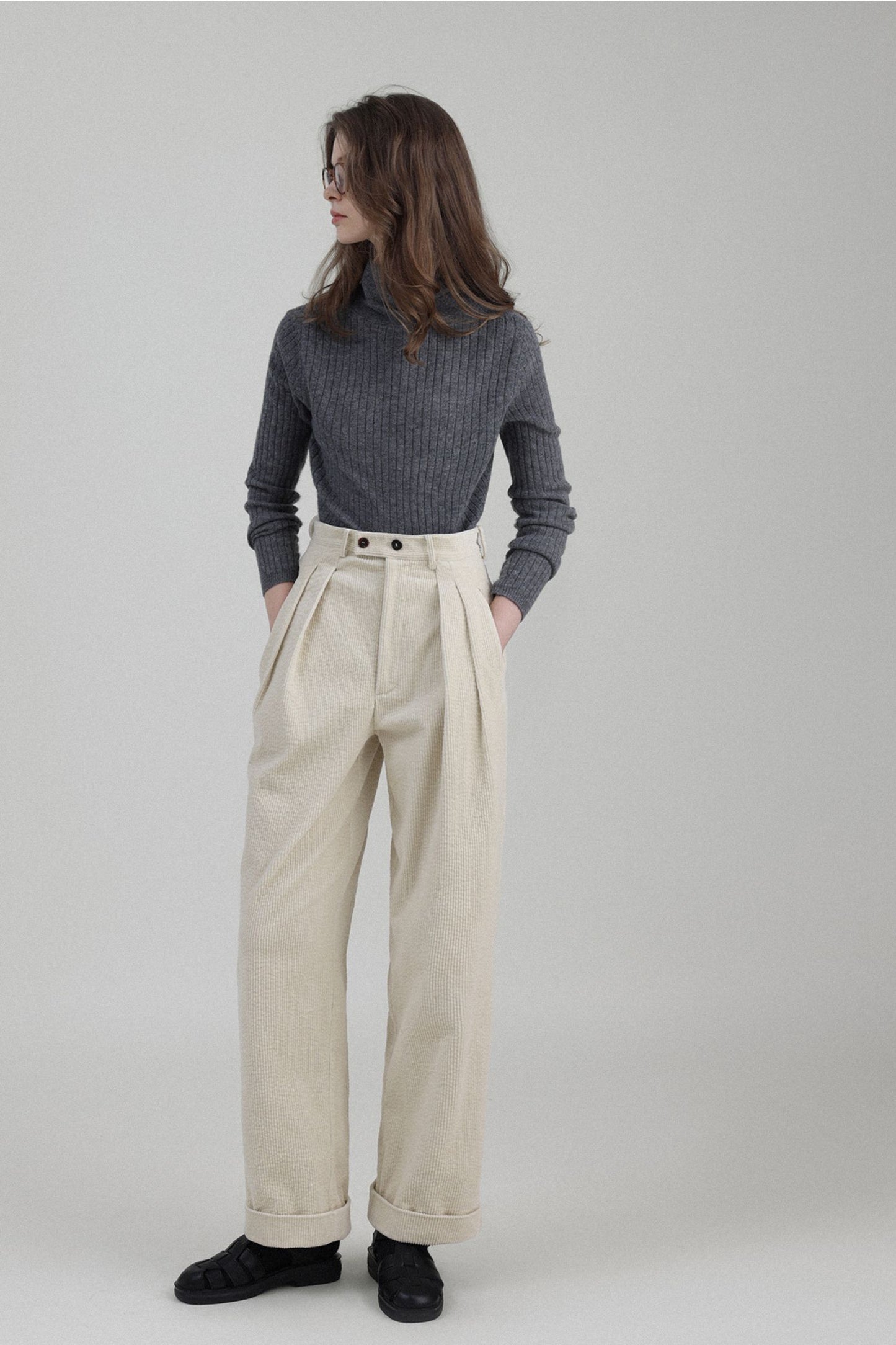 Corduroy Womens Casual Autumn/winter Pants TT0190