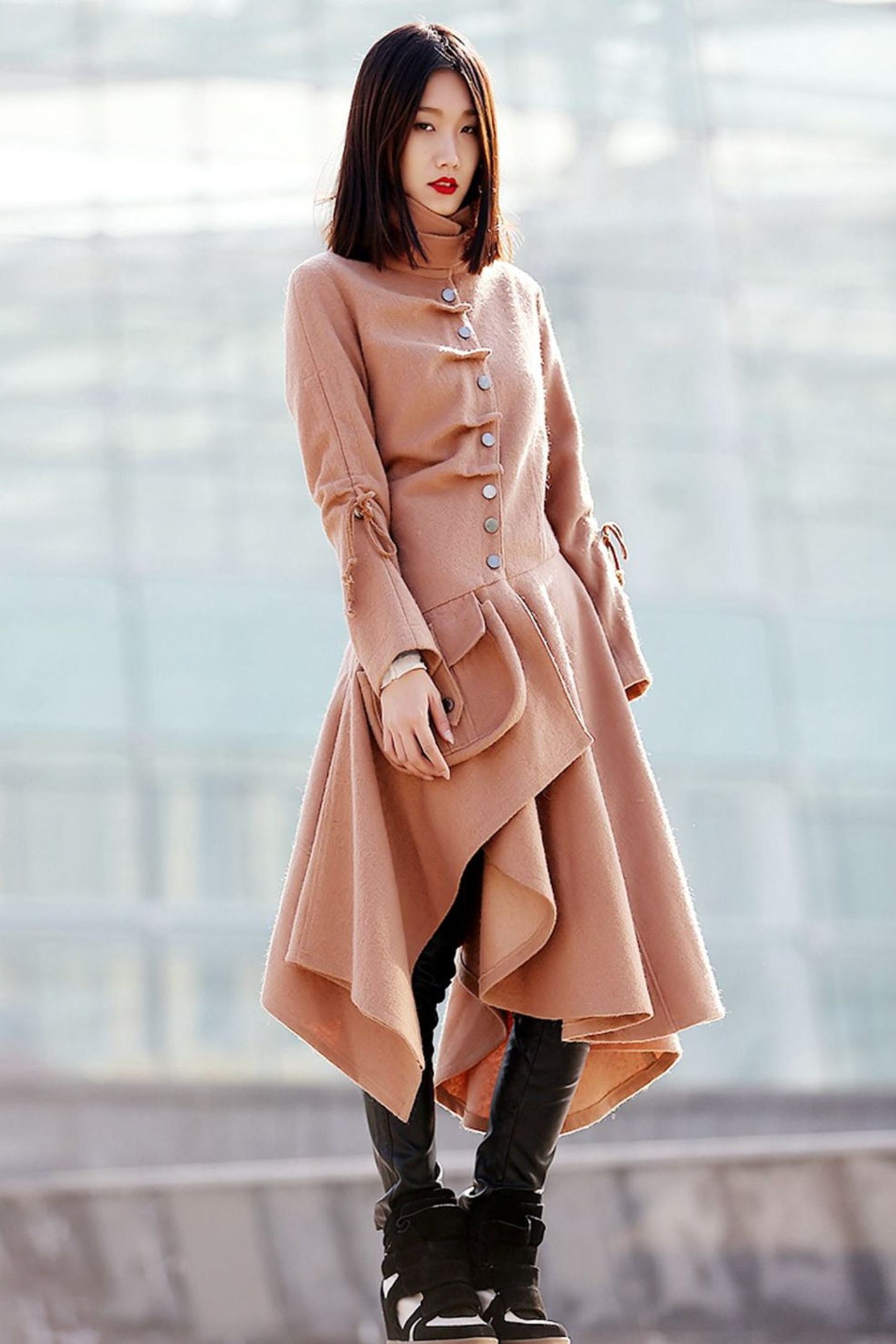 Asymmetrical Swing Coat C180