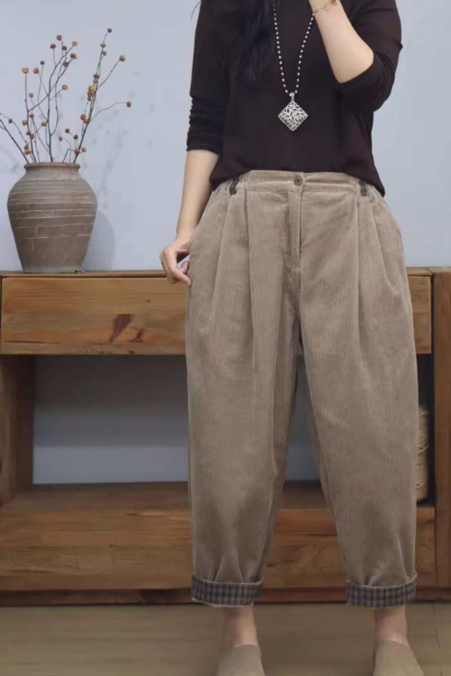 Autumn/winter long corduroy pants C5109