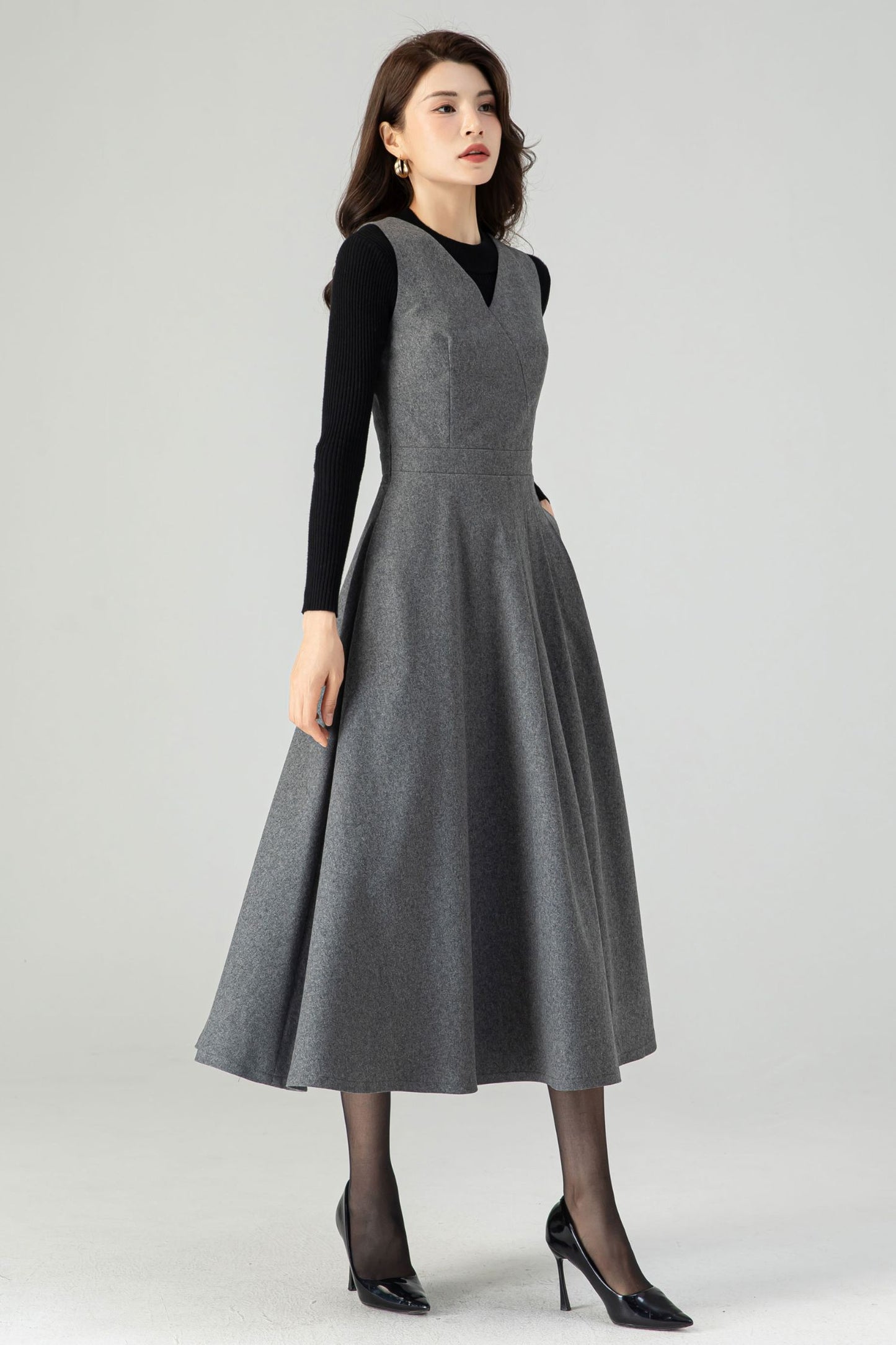 Womens Winter Wool Dress C3617 -Size S us4 #CK2301163