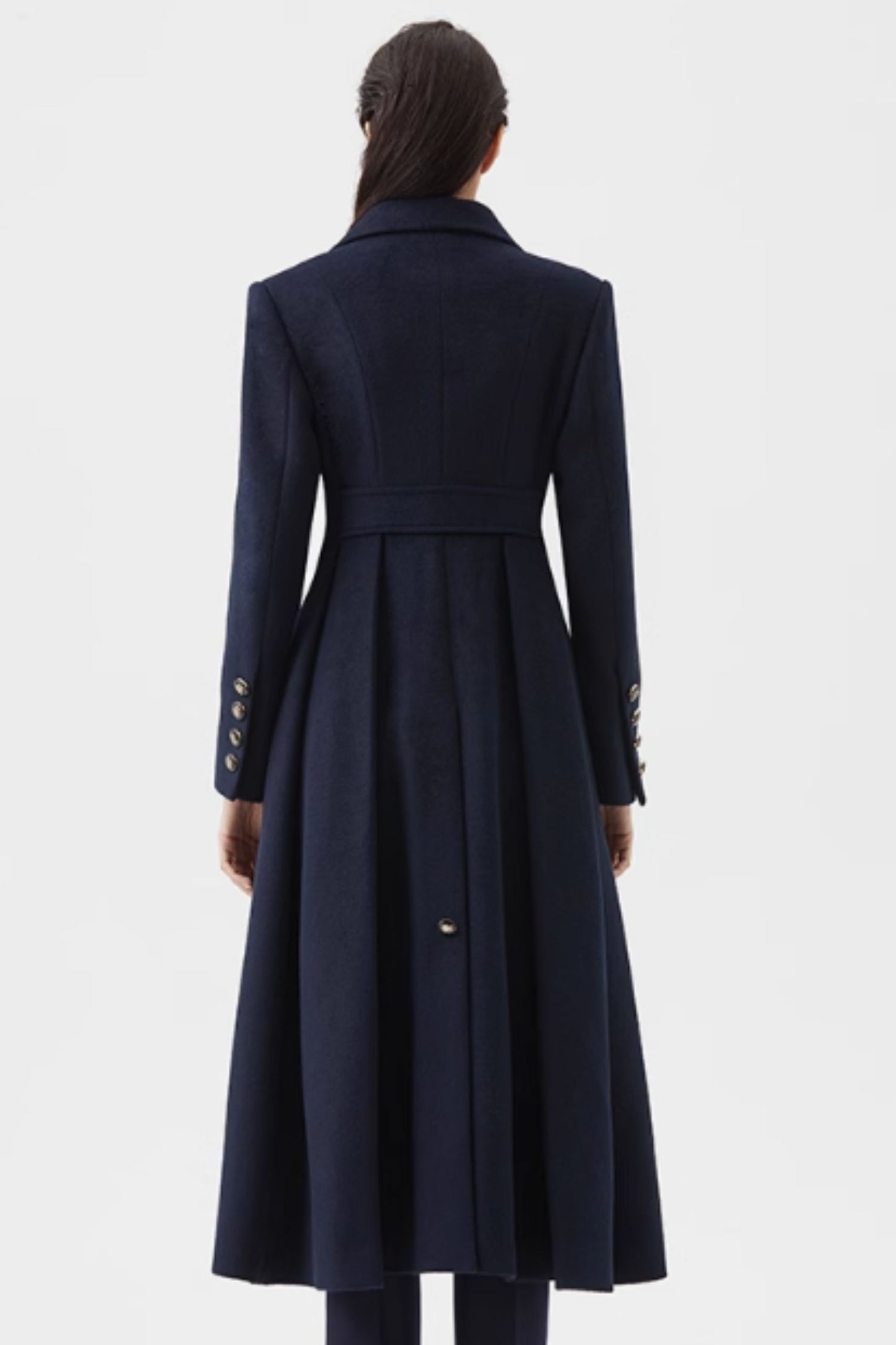 Double breasted winter wool coat women C4472