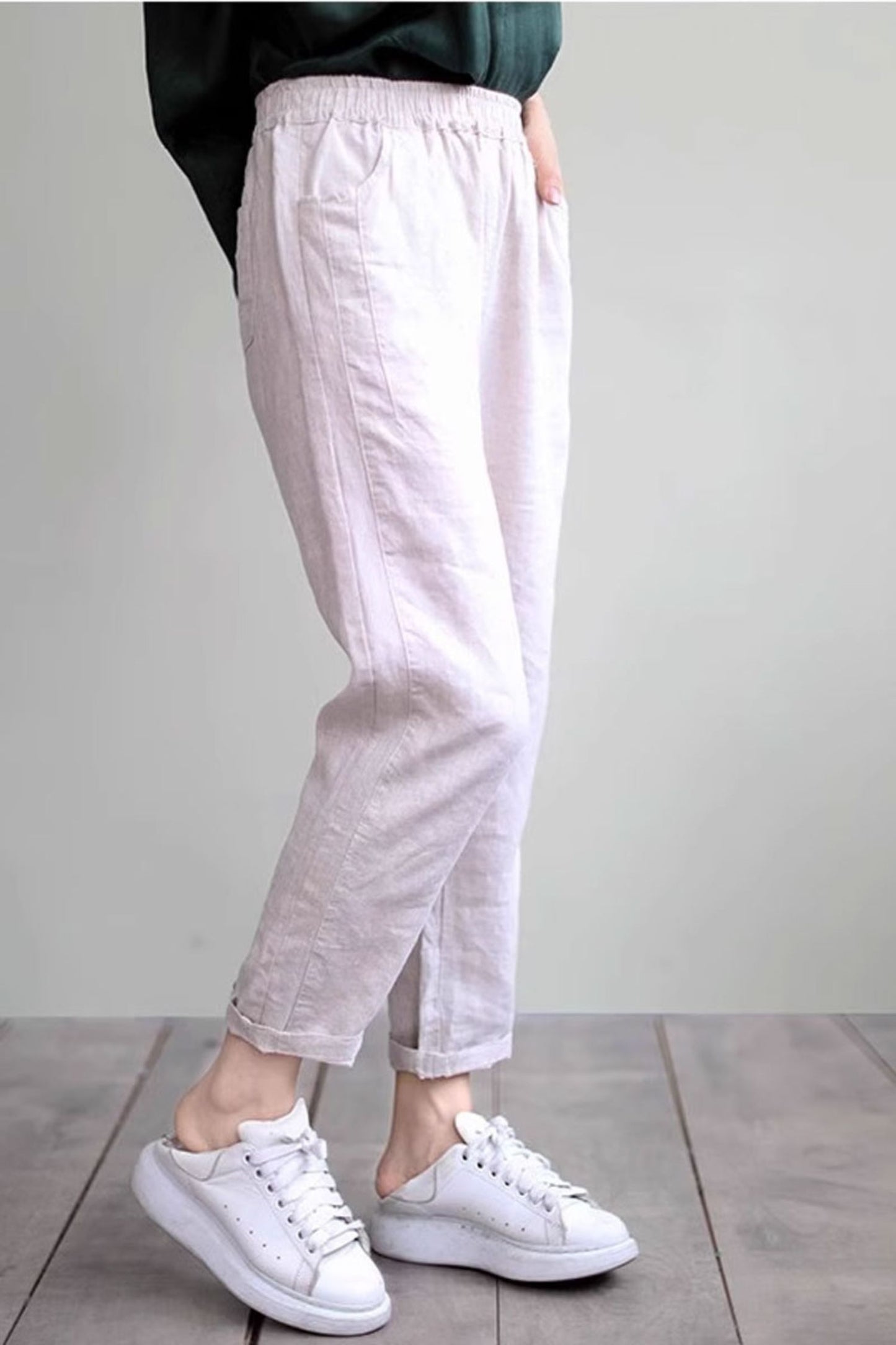 spring causal womens long linen pants  C3868