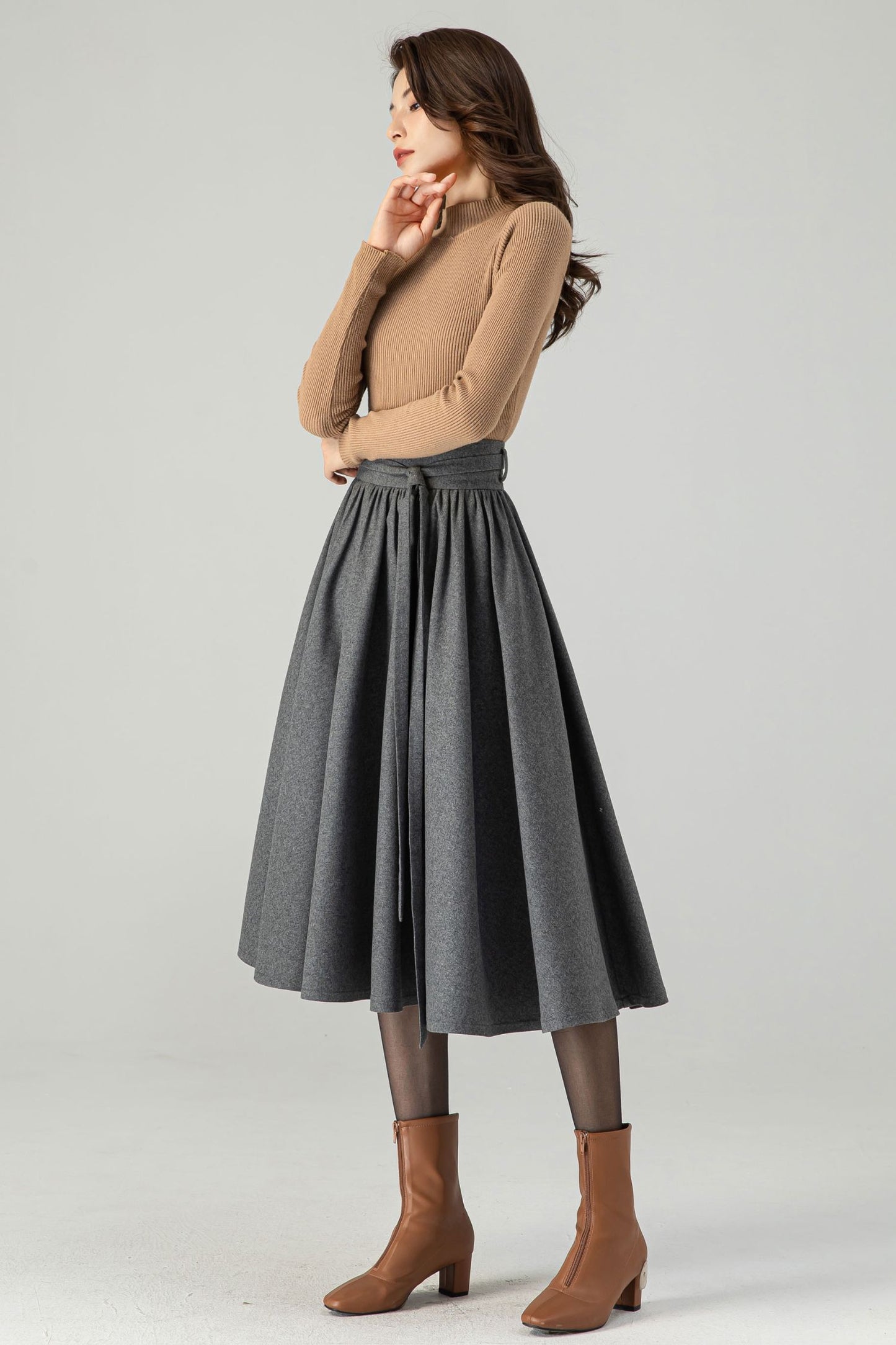 Winter Wool Skirt Circle Skirt C3623
