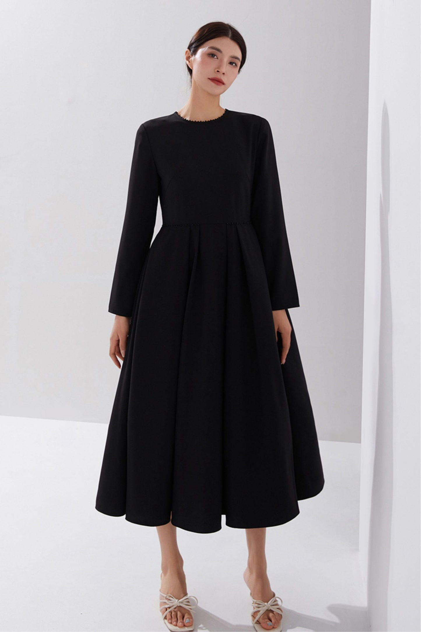 Women's Long Sleeves Black Party Dress C3898
