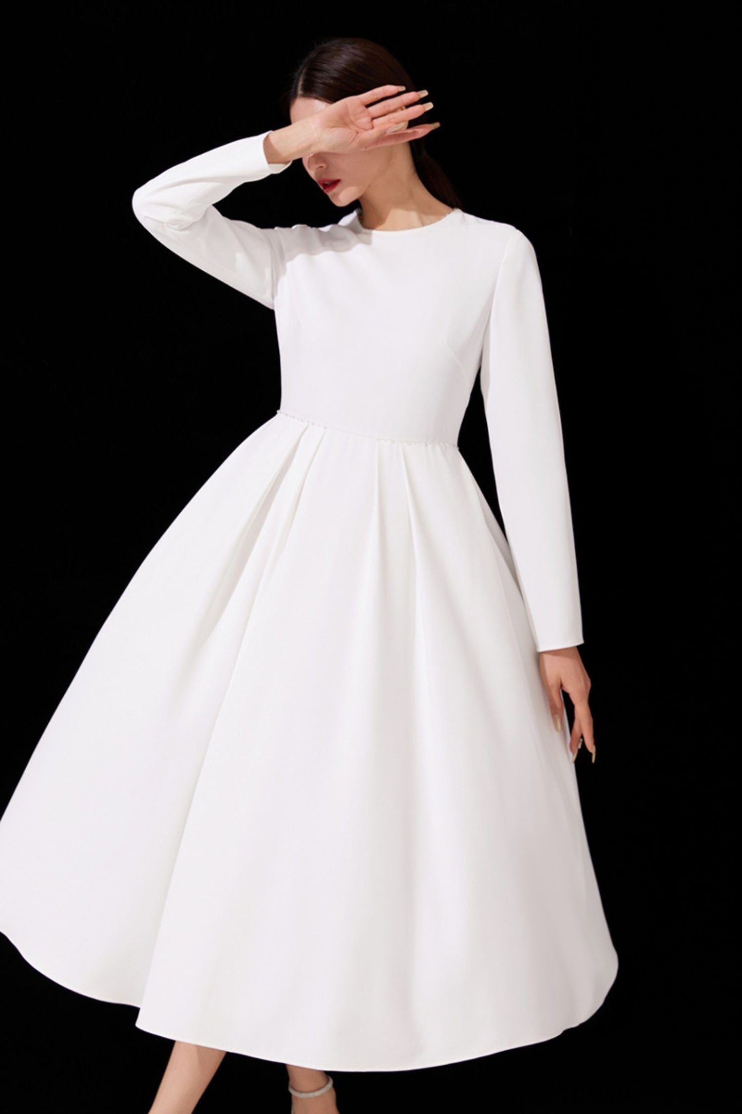 Women's Long Sleeves Wedding Dress C3897