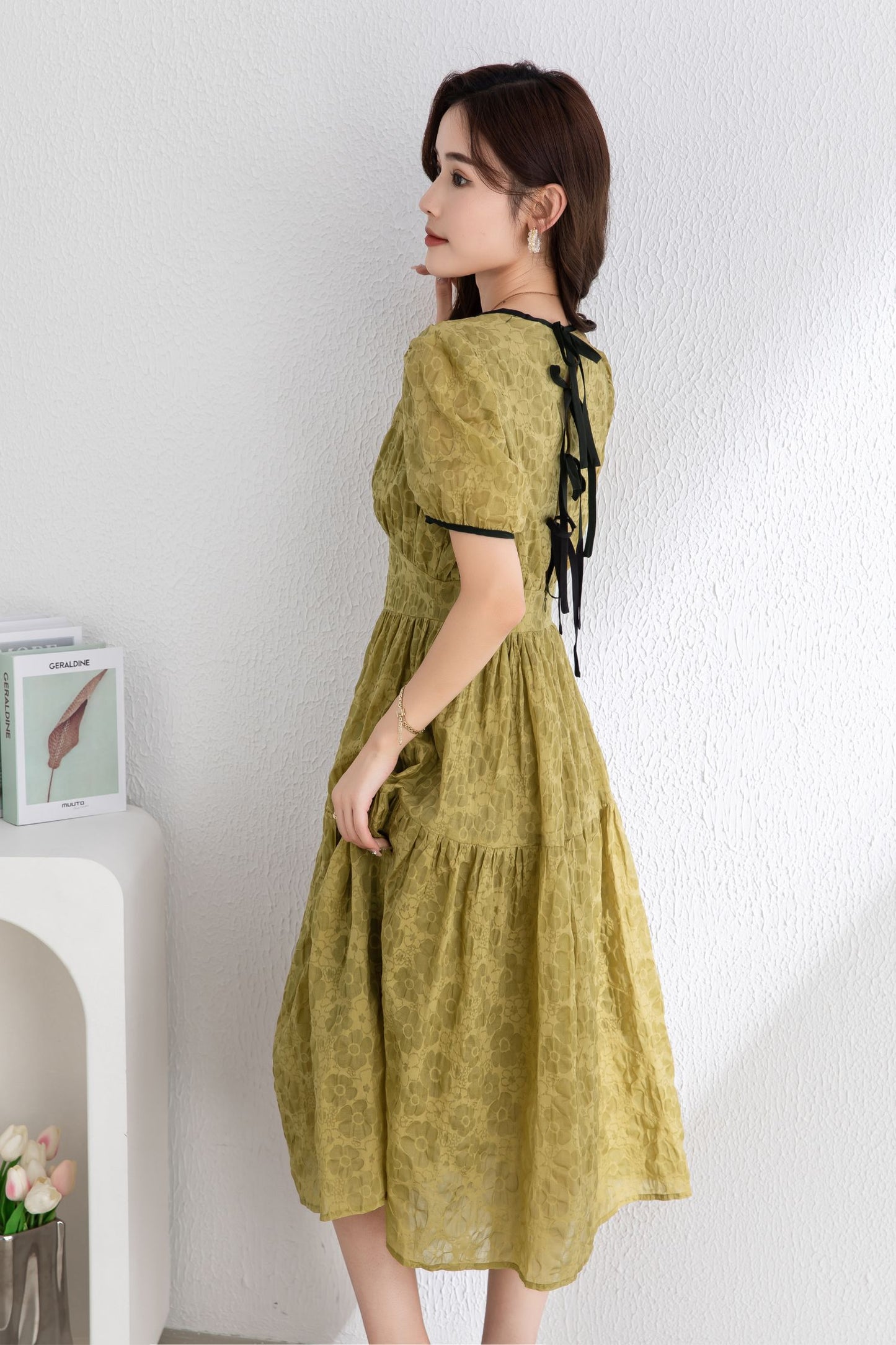 Women's Summer Green Dress C3318