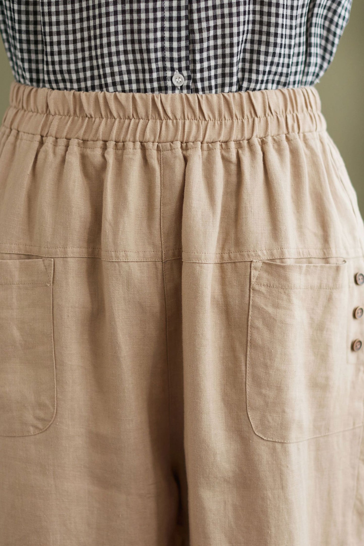 Womens Summer Casual Linen Pants C2431 - Size M #CK2100980