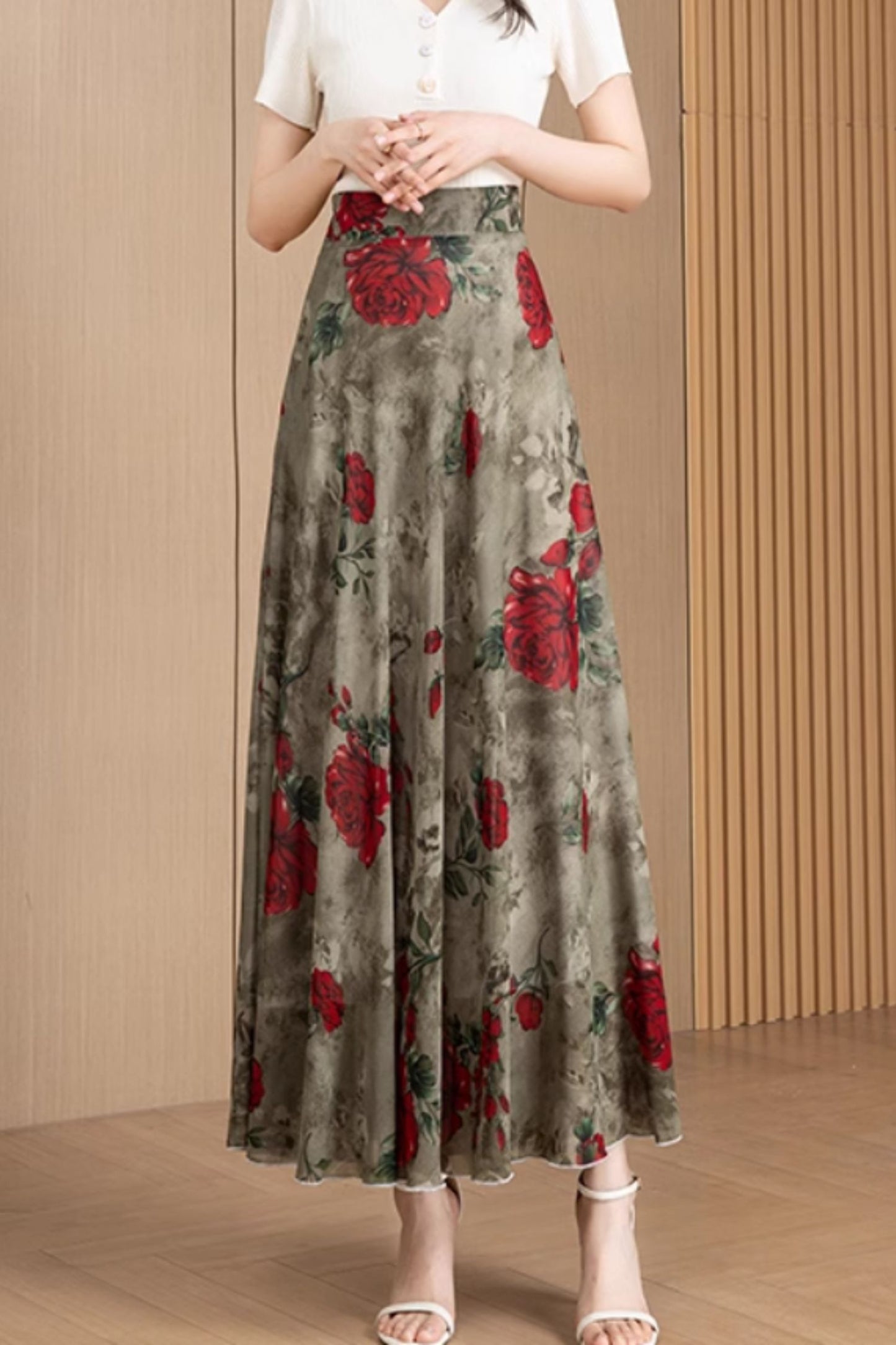 Summer prom chiffon skirt women C4916